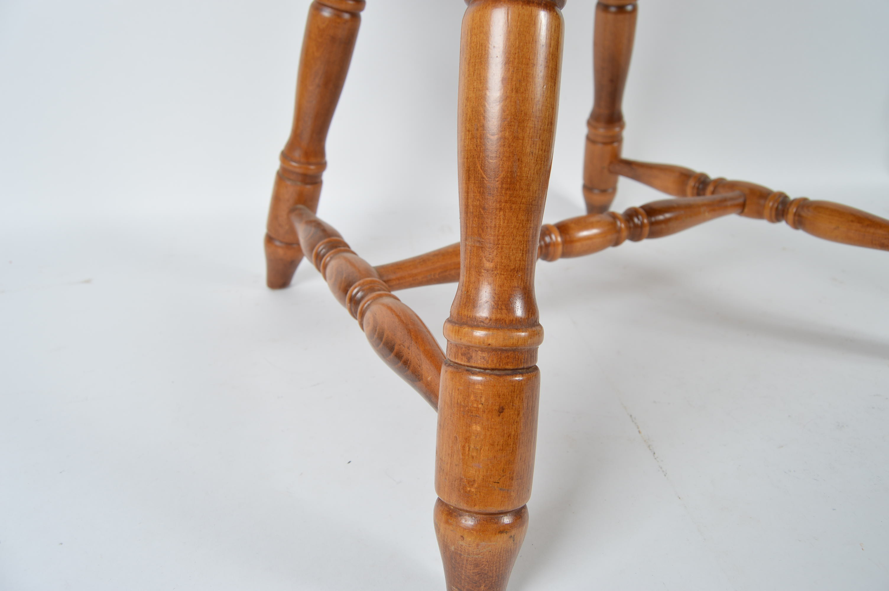 Pair of Wooden Spindle Back Dining Chairs