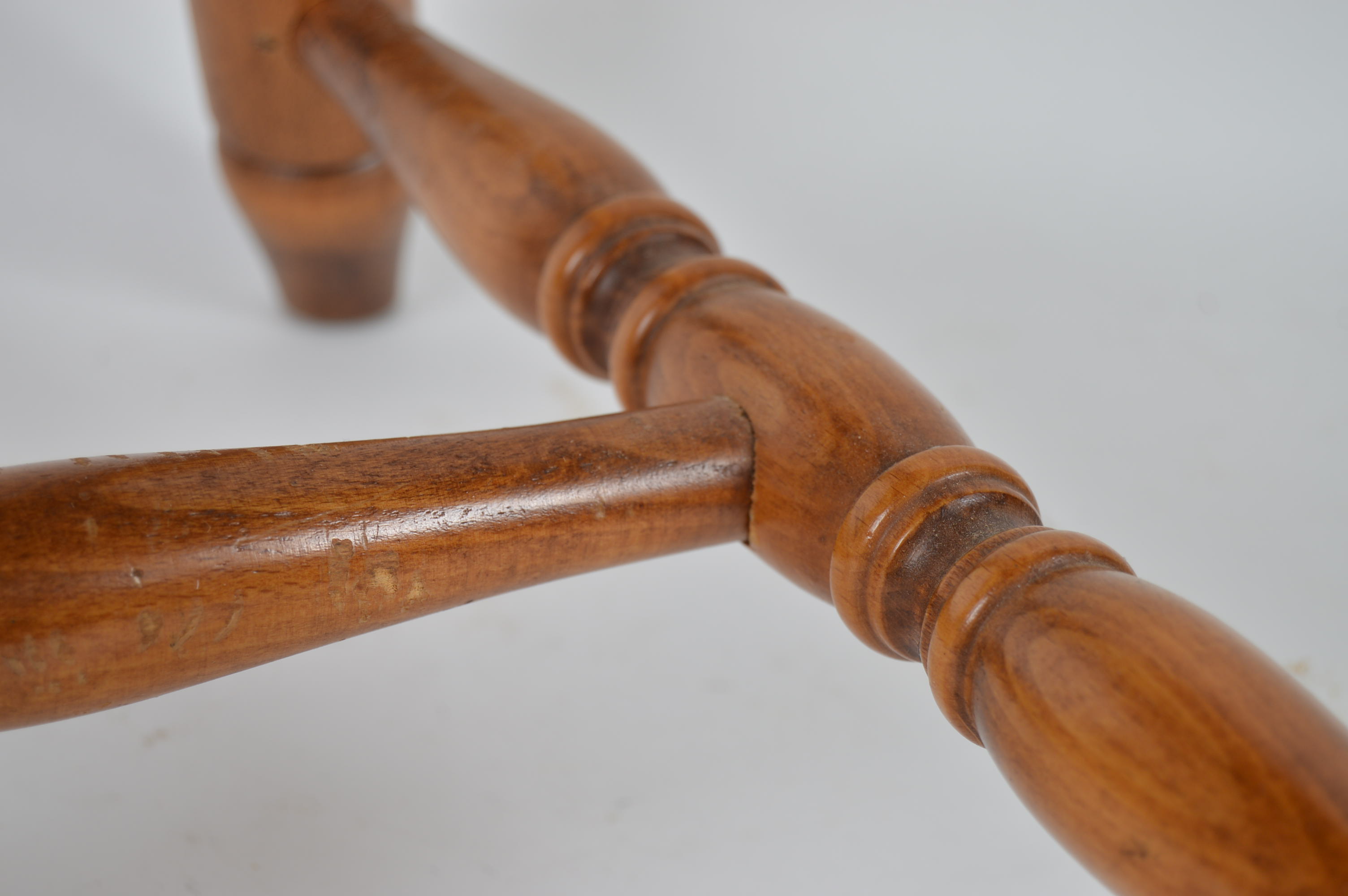 Pair of Wooden Spindle Back Dining Chairs