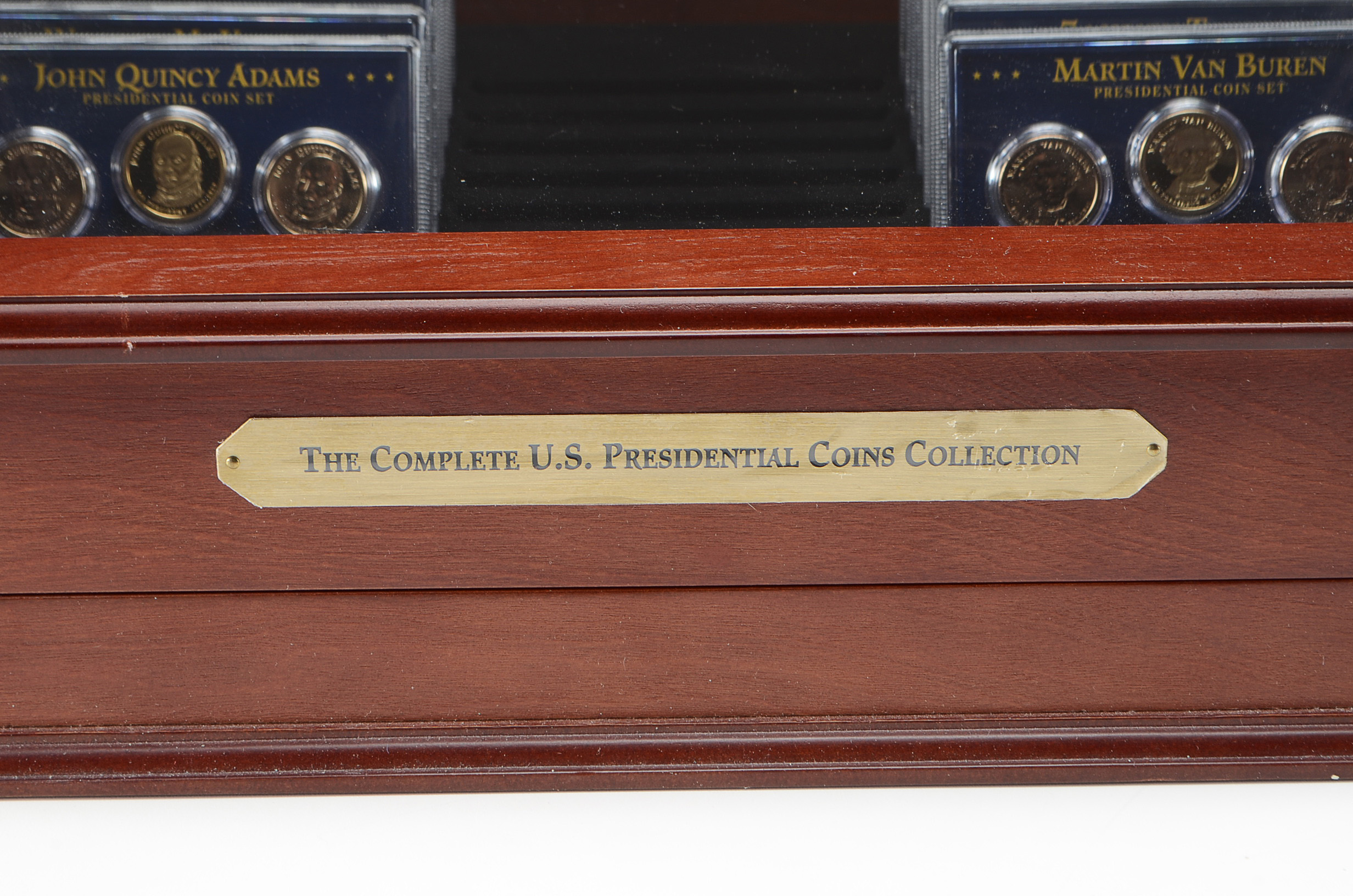 Presidential Dollar Coin Set in Wooden Display Case