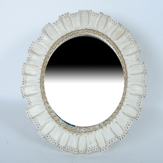 Framed Oval Vanity Mirror