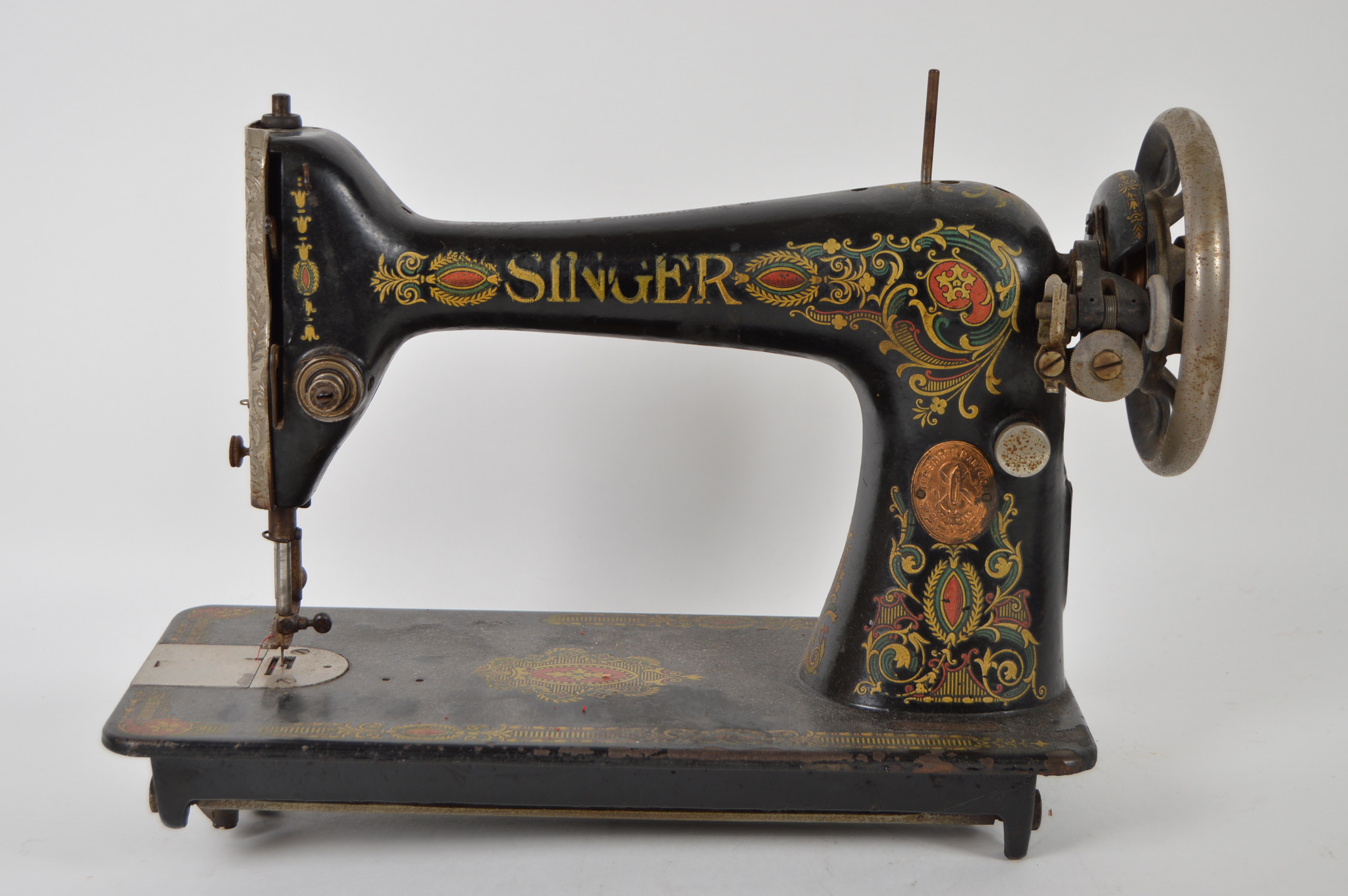 Antique Singer Sewing Machine and Accessories