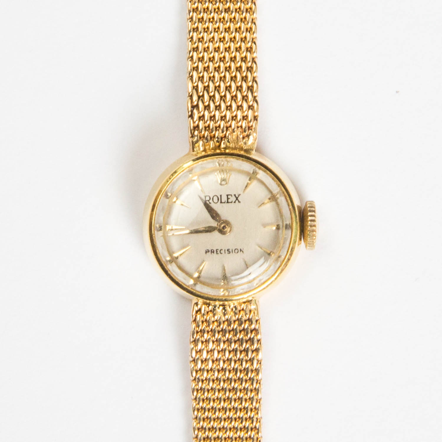 Vintage 18K Yellow Gold Women's Rolex Watch with 14K Gold Band circa 1950s