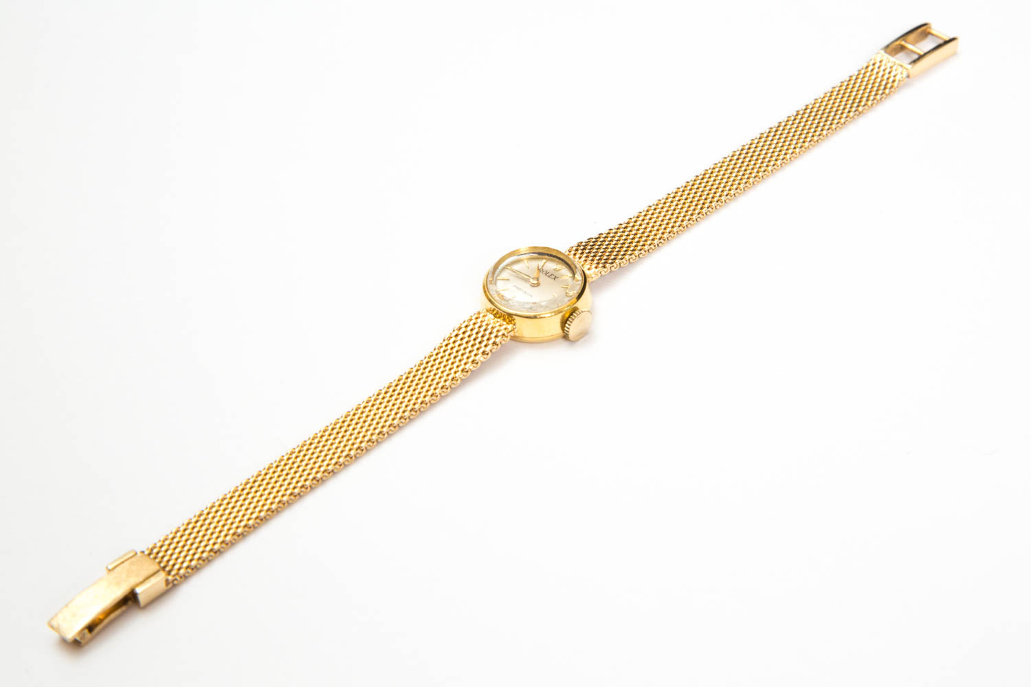 Vintage 18K Yellow Gold Women's Rolex Watch with 14K Gold Band circa 1950s