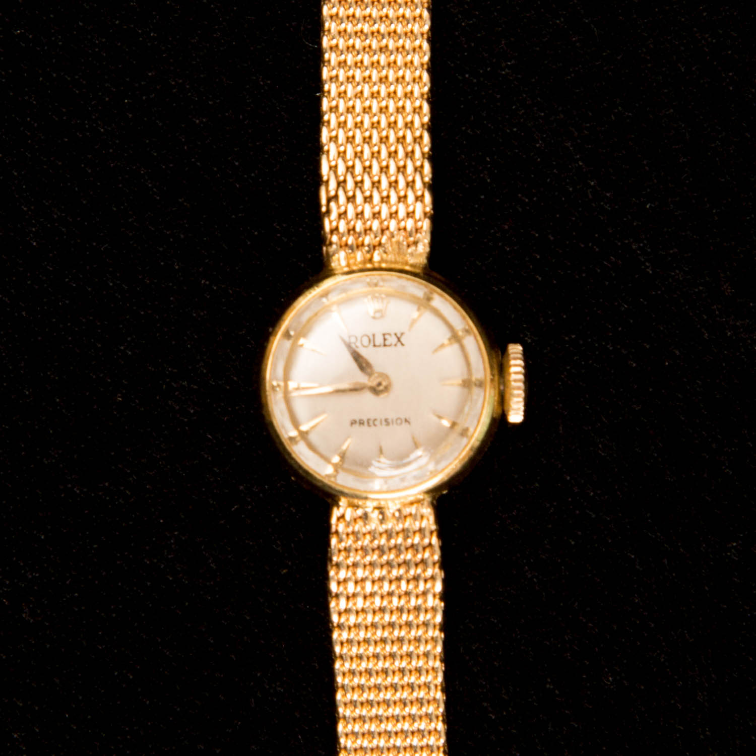 Vintage 18K Yellow Gold Women's Rolex Watch with 14K Gold Band circa 1950s