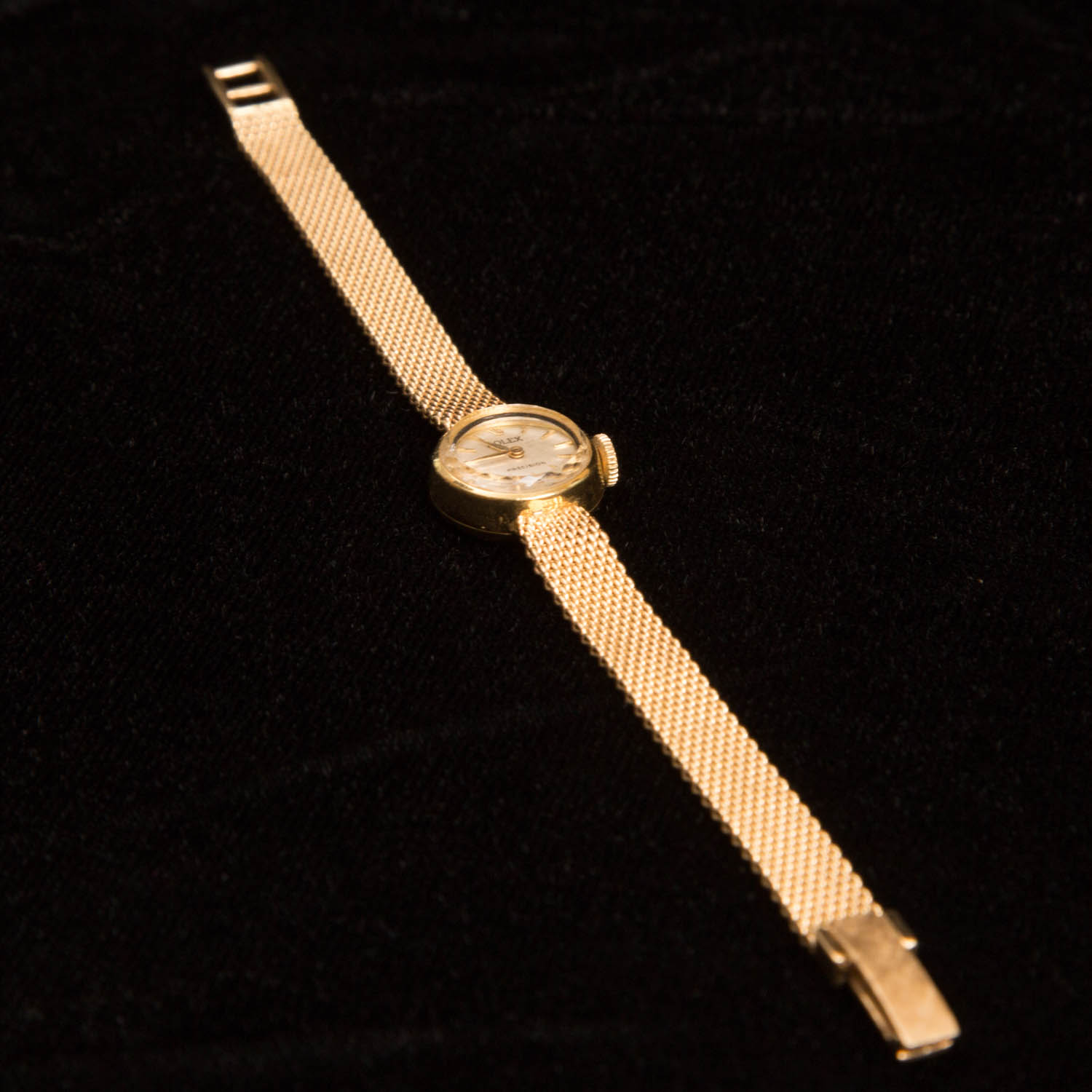 Vintage 18K Yellow Gold Women's Rolex Watch with 14K Gold Band circa 1950s