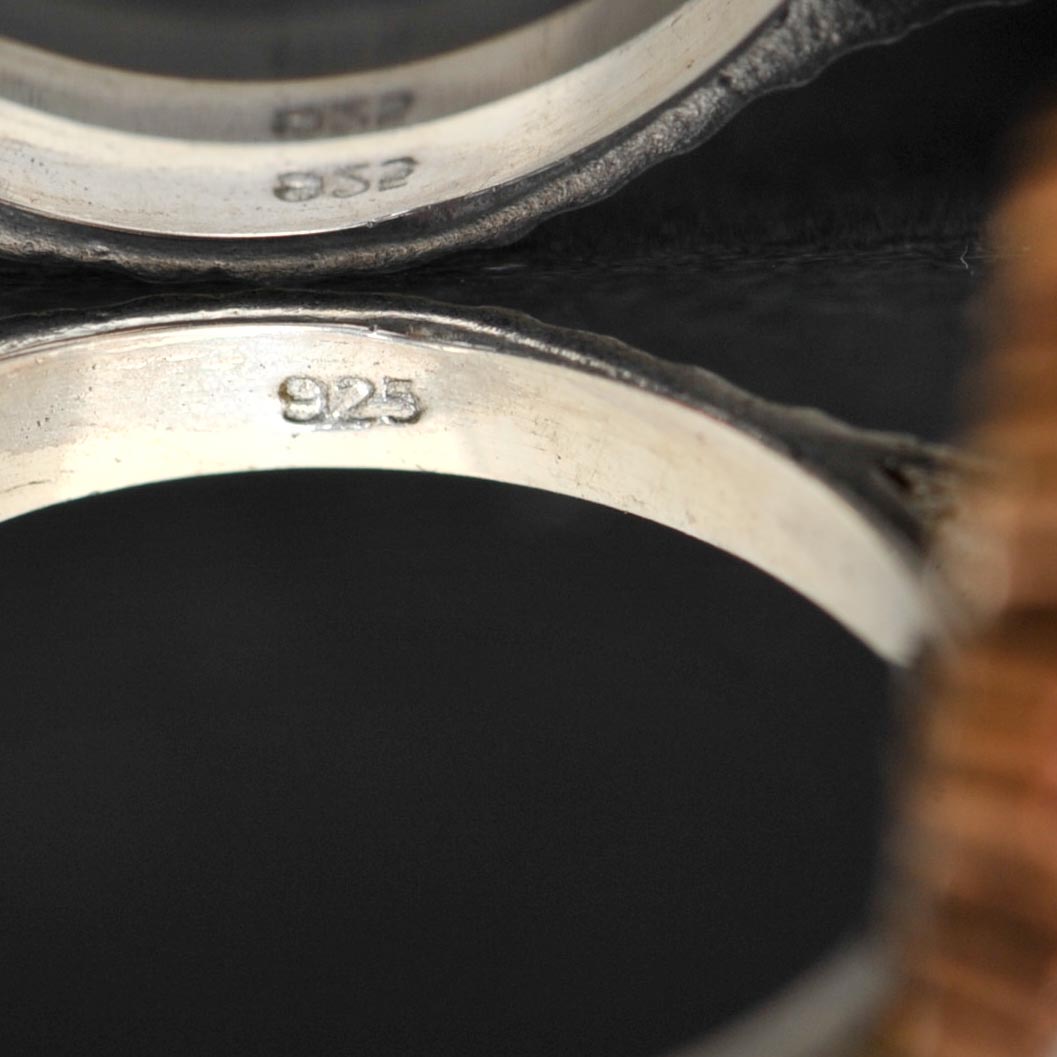 Sterling and Synthetic Stone Ring