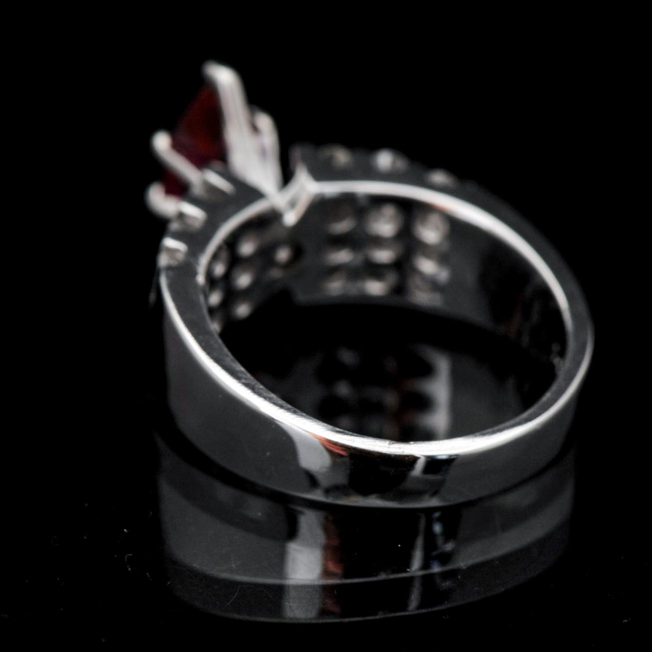 14k White Gold Ruby Ring