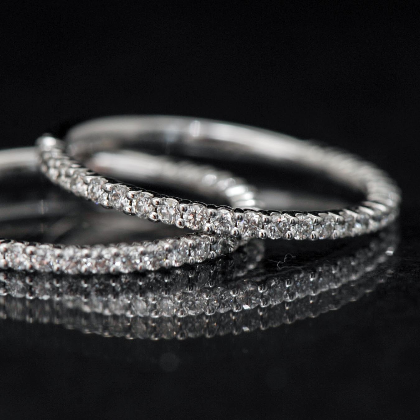 14k White Gold Diamond Bands