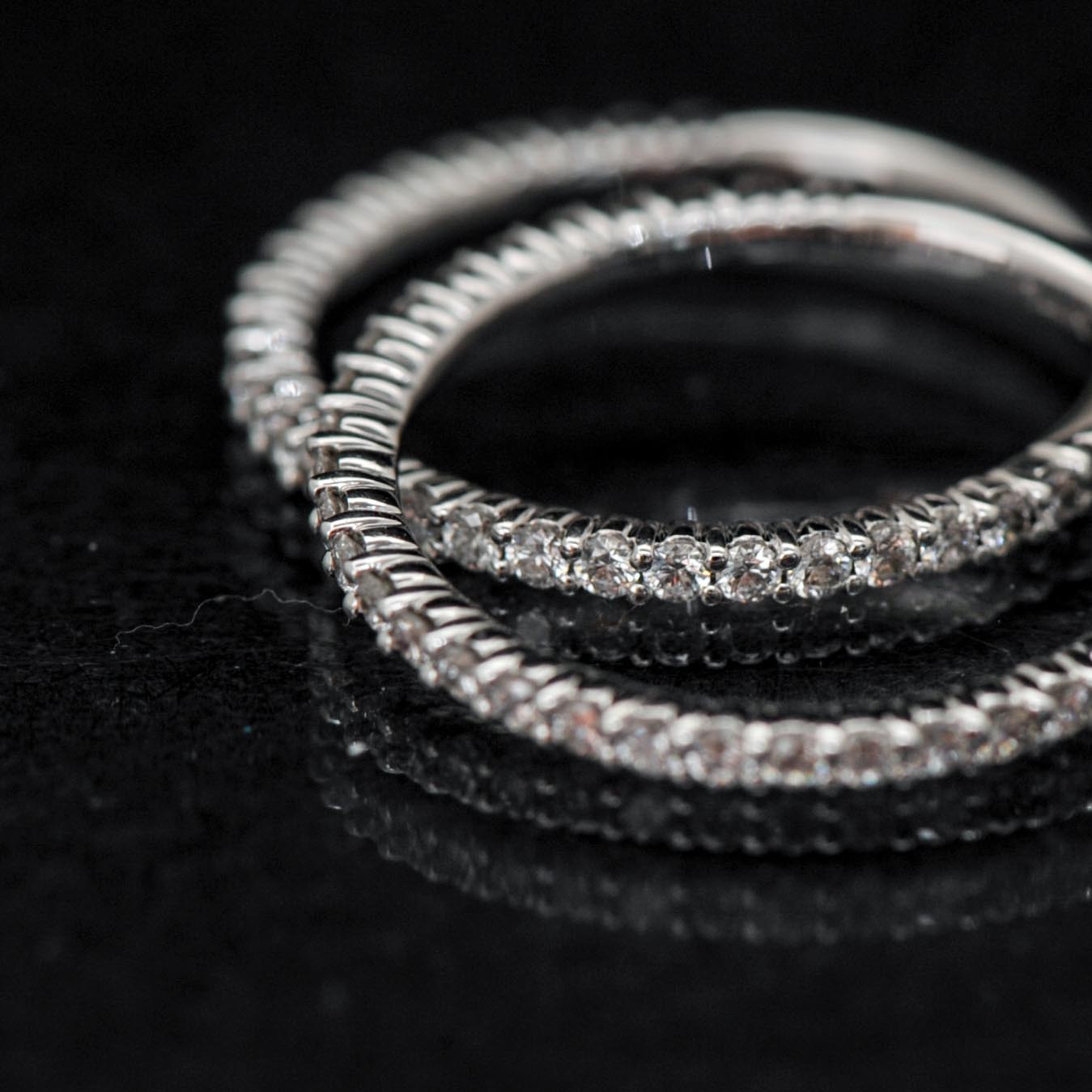 14k White Gold Diamond Bands