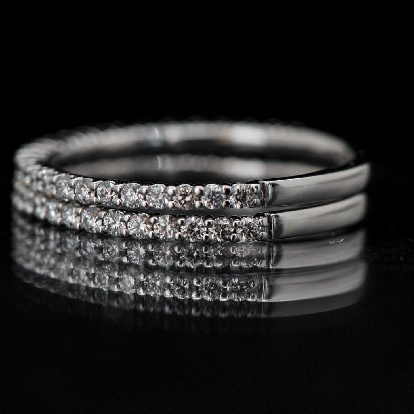14k White Gold Diamond Bands