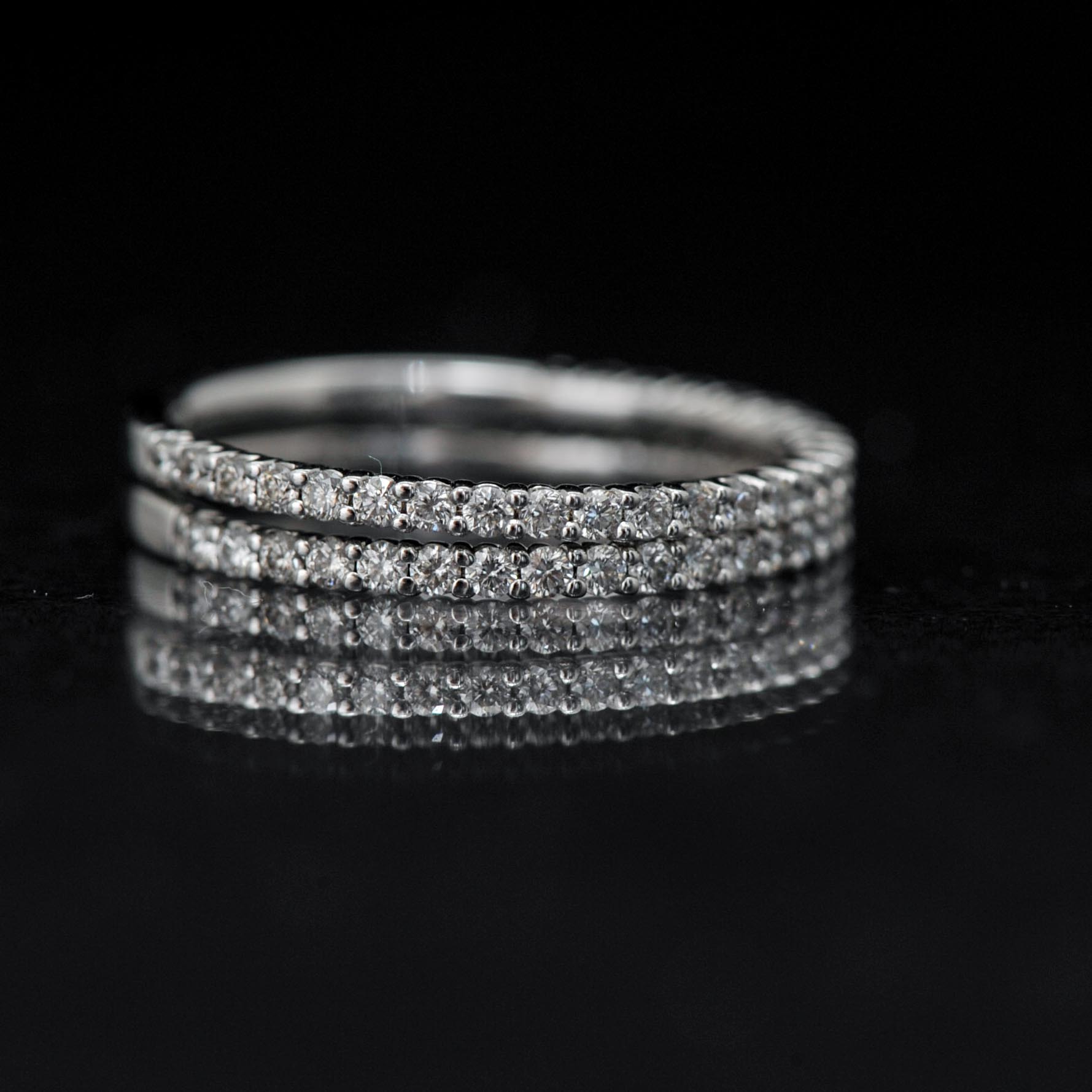 14k White Gold Diamond Bands