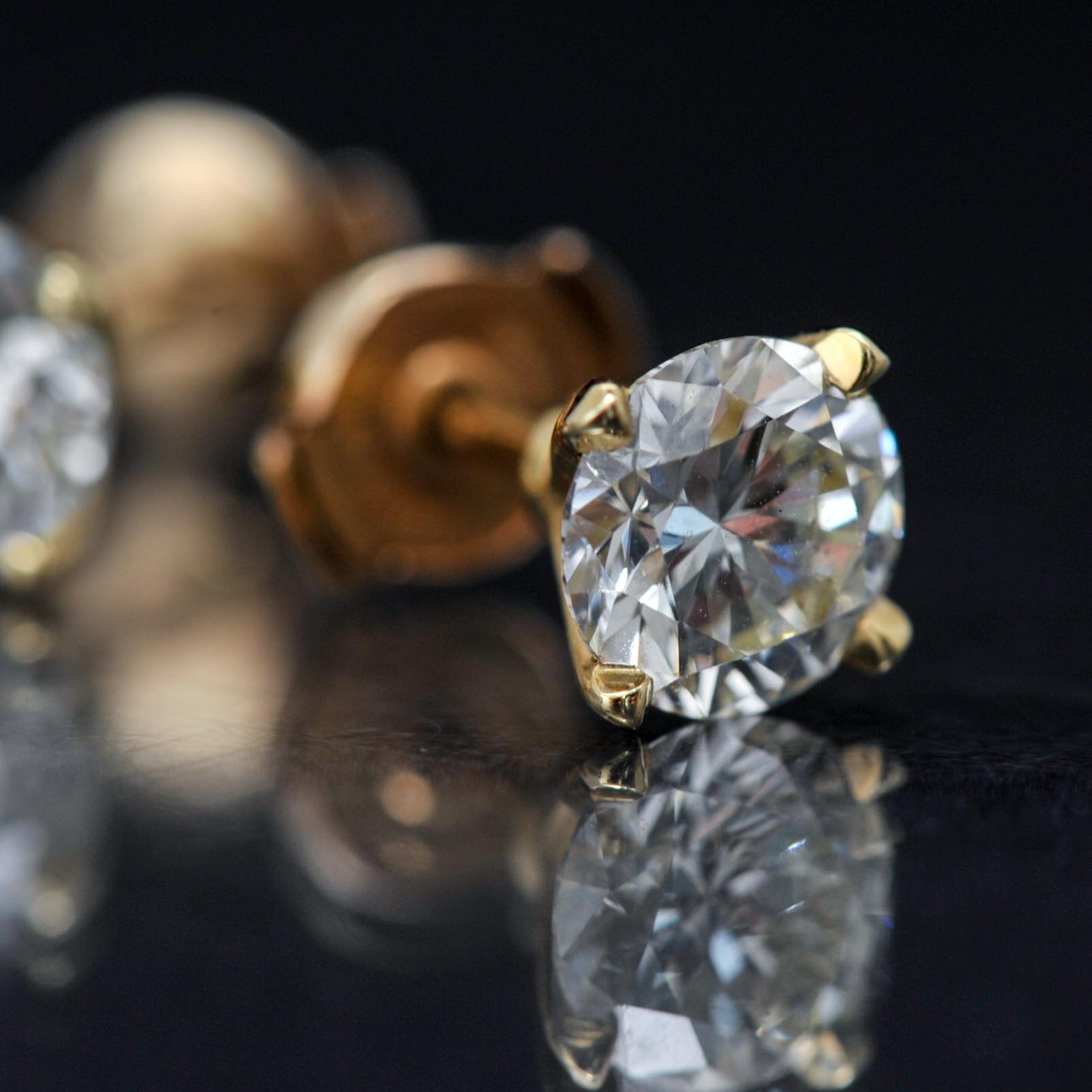 14k Yellow Gold 2.42 CTW Diamond Earrings