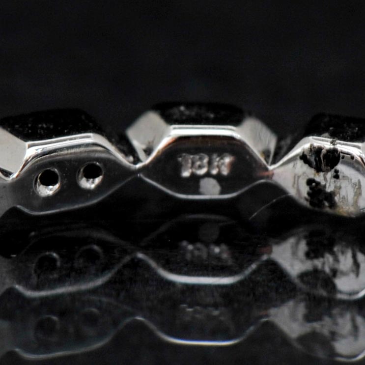 18k White Gold Yellow Sapphire and Diamond Bands