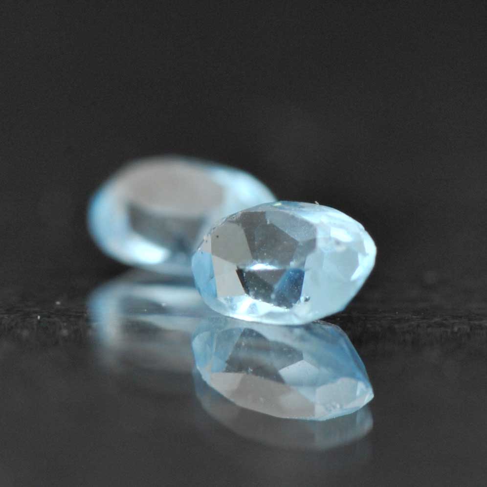 Pair of Light Blue Oval Cut Loose Stones