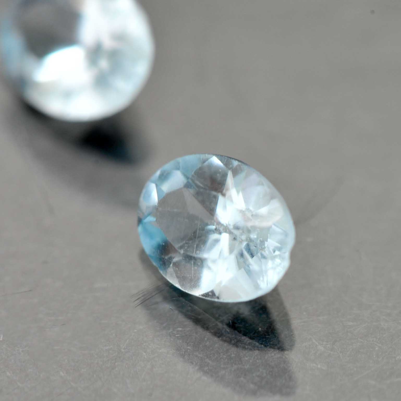 Pair of Light Blue Oval Cut Loose Stones