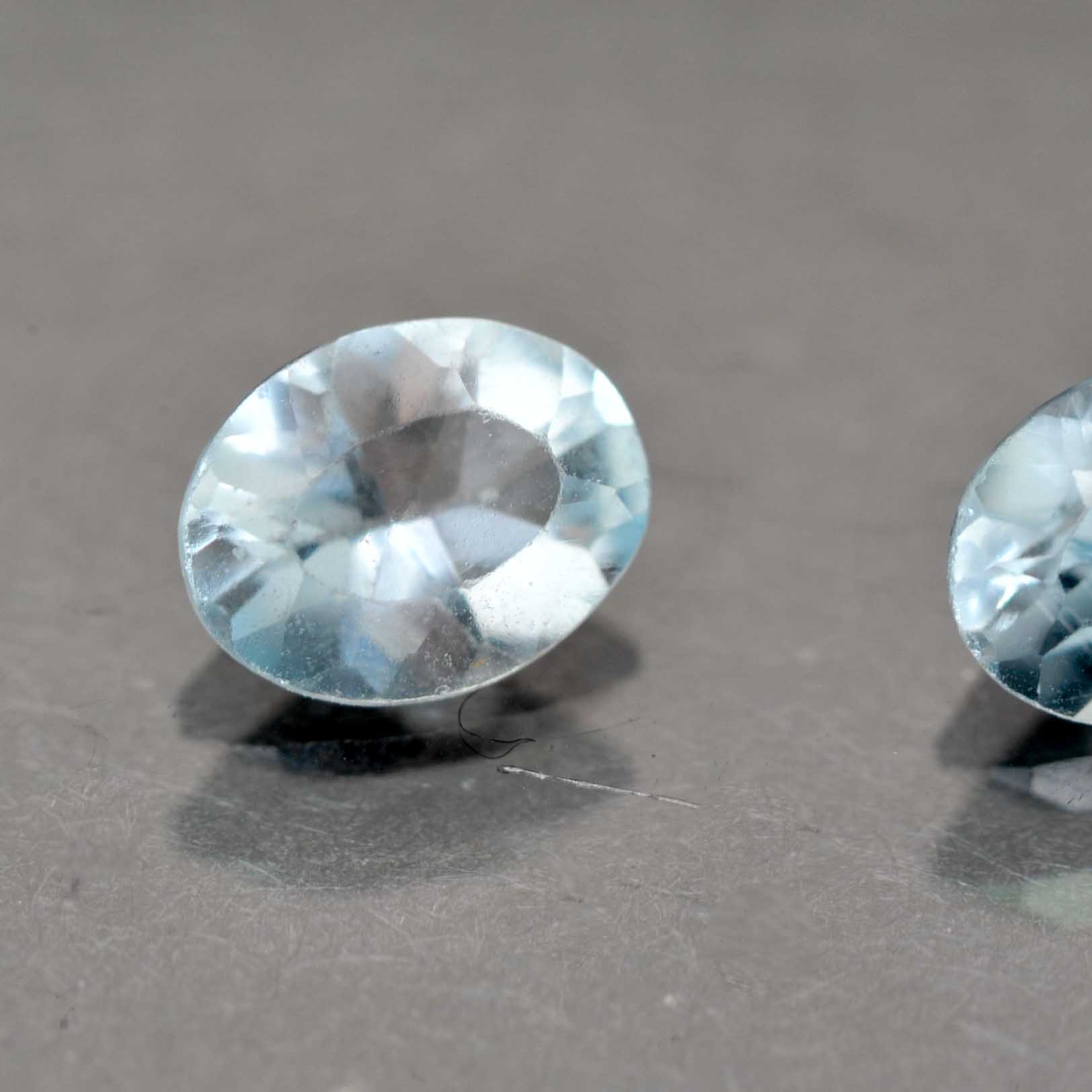 Pair of Light Blue Oval Cut Loose Stones