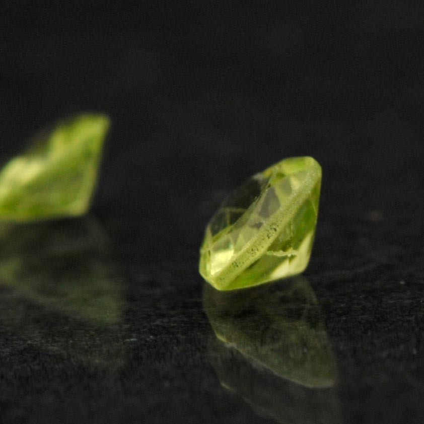 Pair of Peridot Heart-Shaped Loose Stones