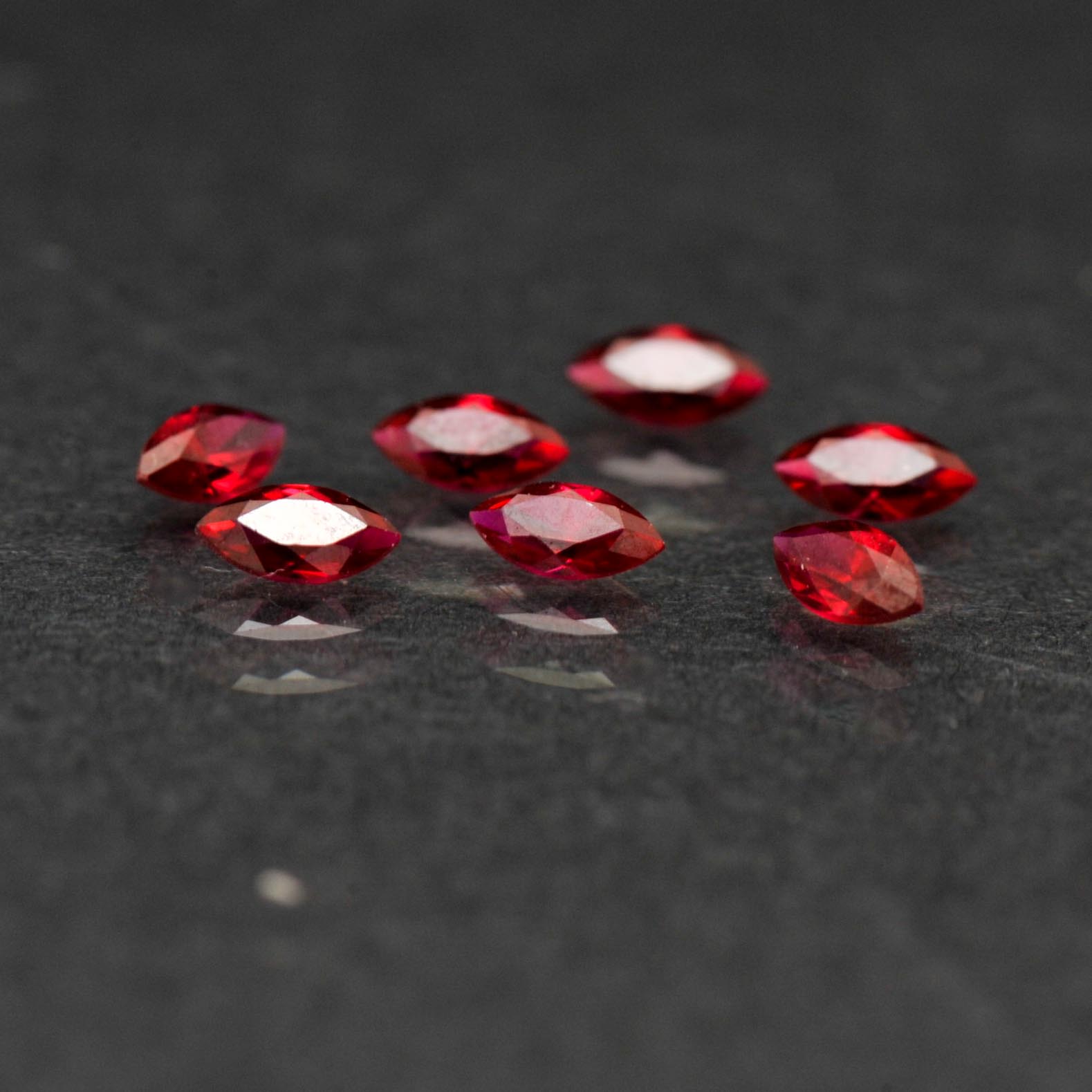 Seven Ruby Loose Stones