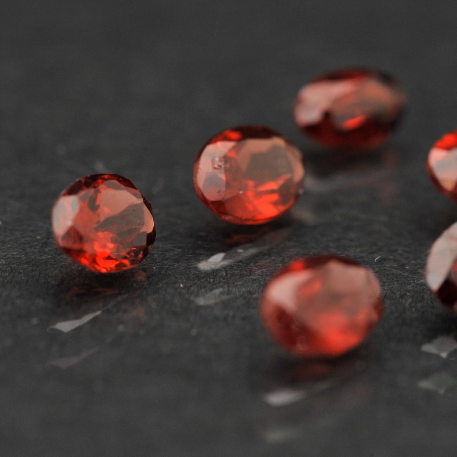 Six Garnet Oval Cut Loose Stones