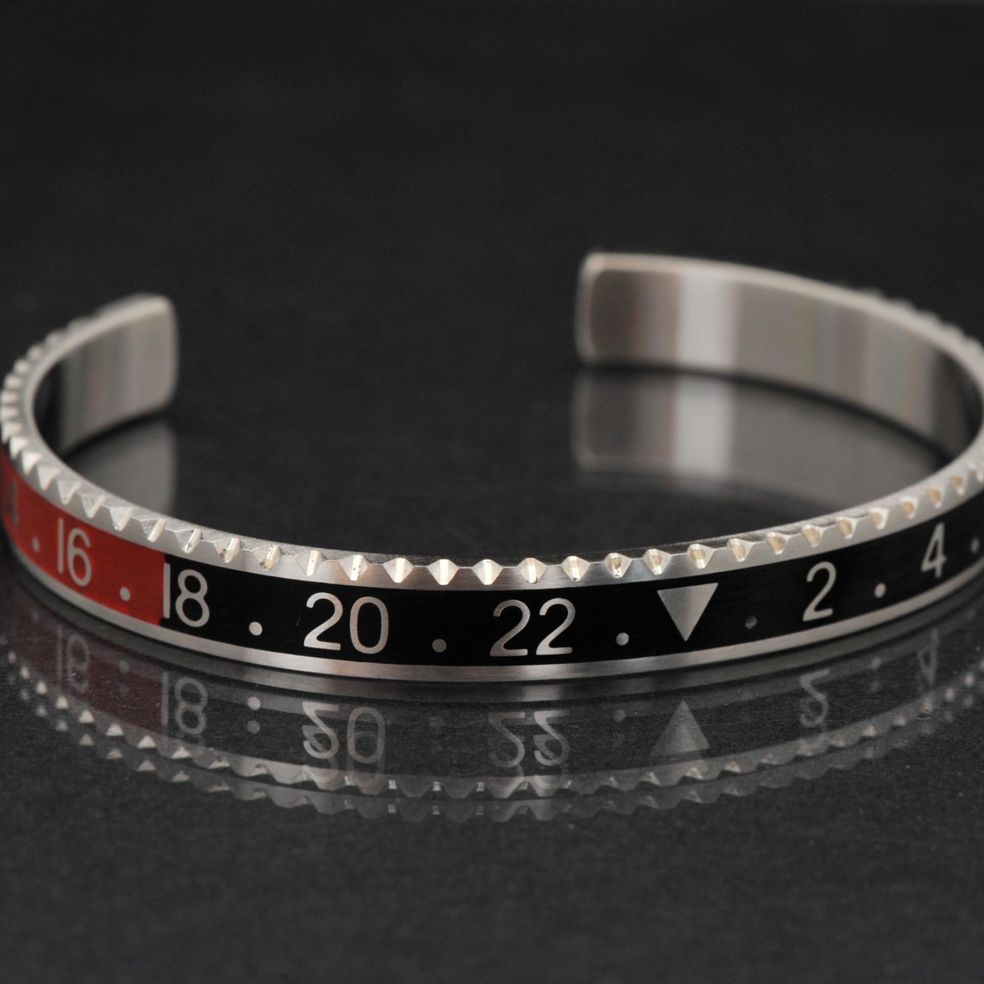 Nickel Red and Black Numbered Cuff