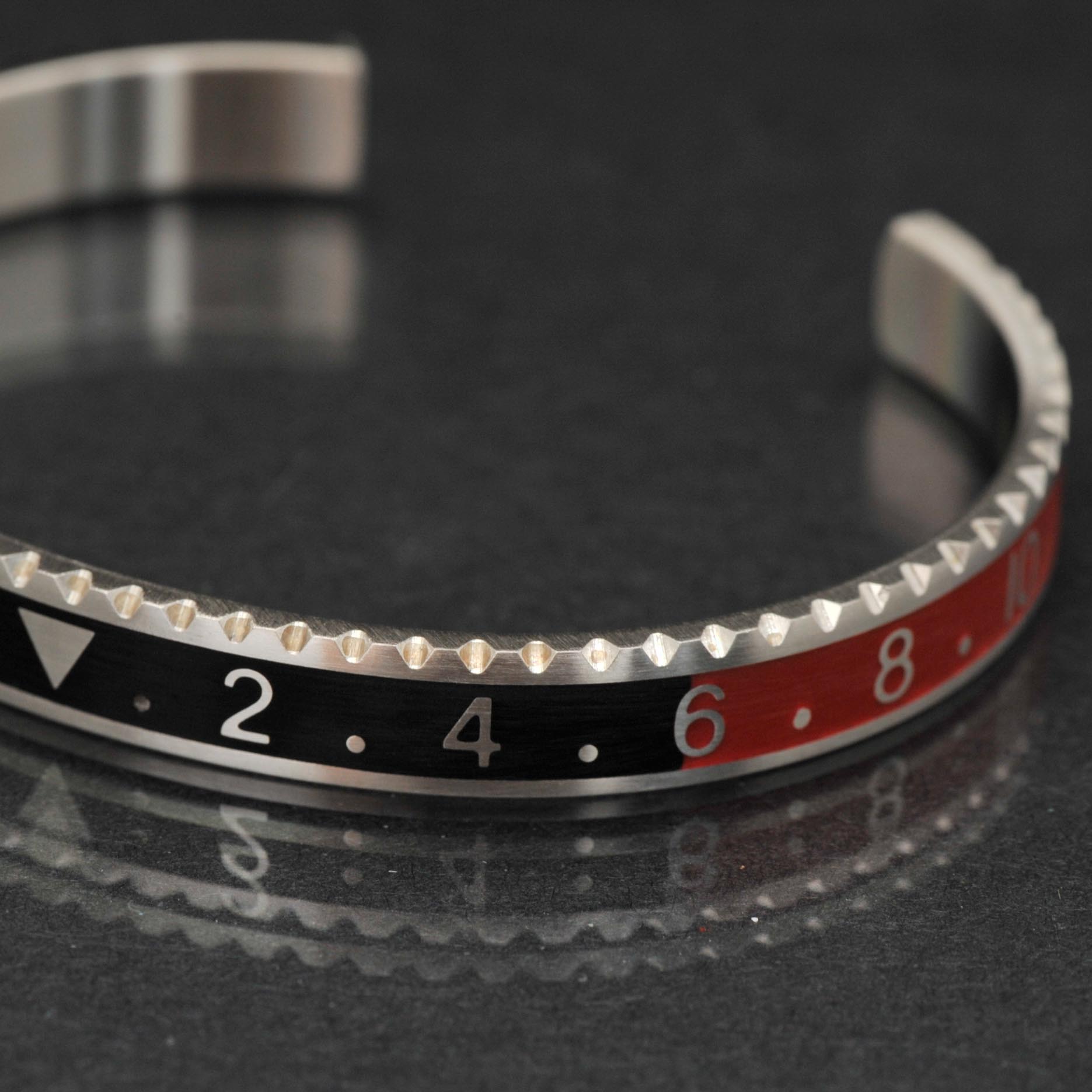 Nickel Red and Black Numbered Cuff