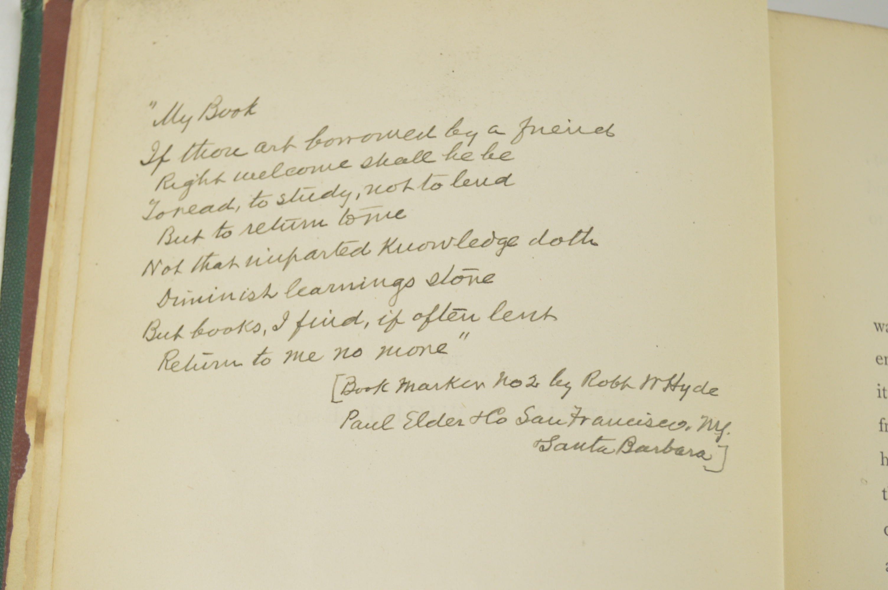 Antique Book Belonging to Kentucky Author Temple Bodley