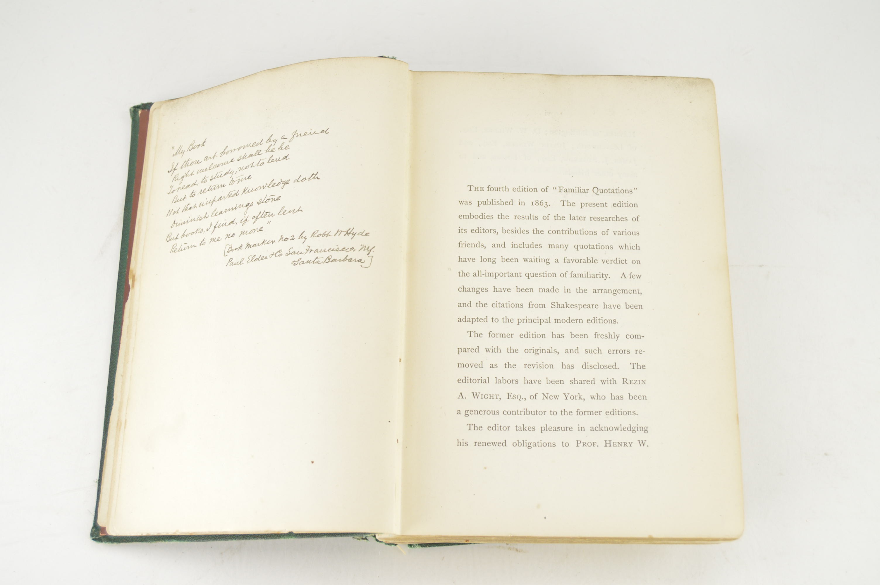 Antique Book Belonging to Kentucky Author Temple Bodley