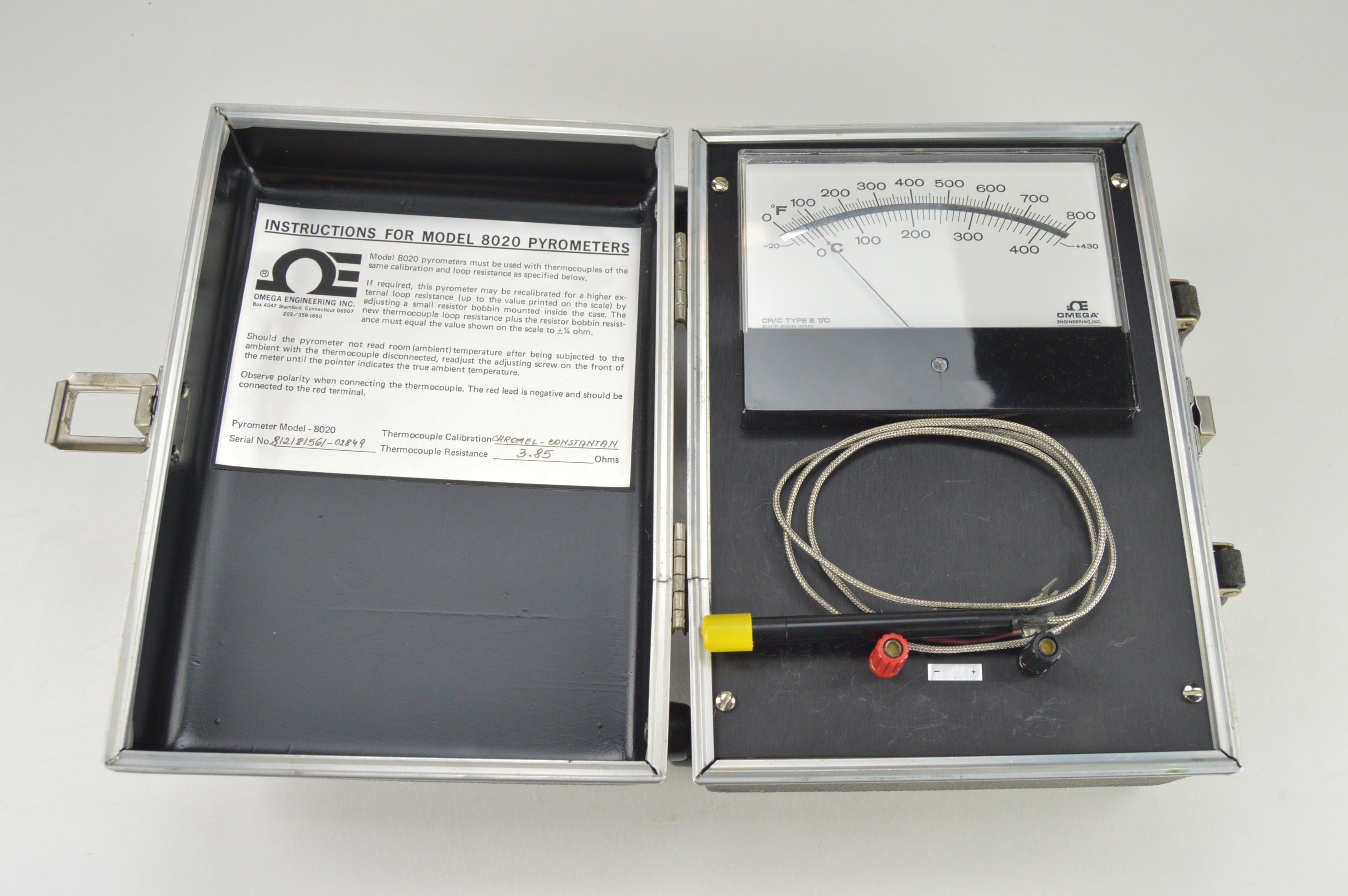 Omega Pyrometer Model 8020