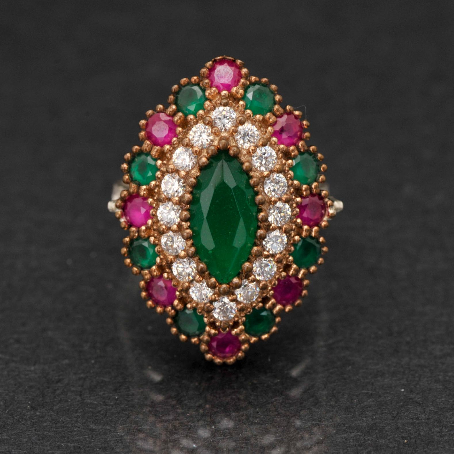 Sterling Silver Ornate Milgrain Ring