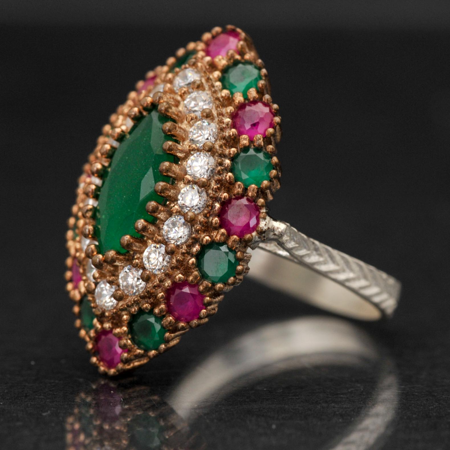 Sterling Silver Ornate Milgrain Ring