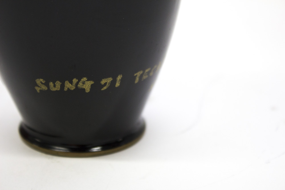 Brass Enamel Mother of Pearl Vase Collection