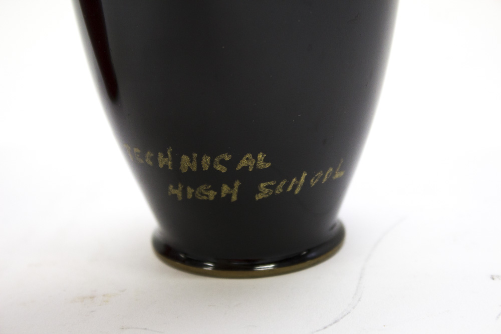 Brass Enamel Mother of Pearl Vase Collection