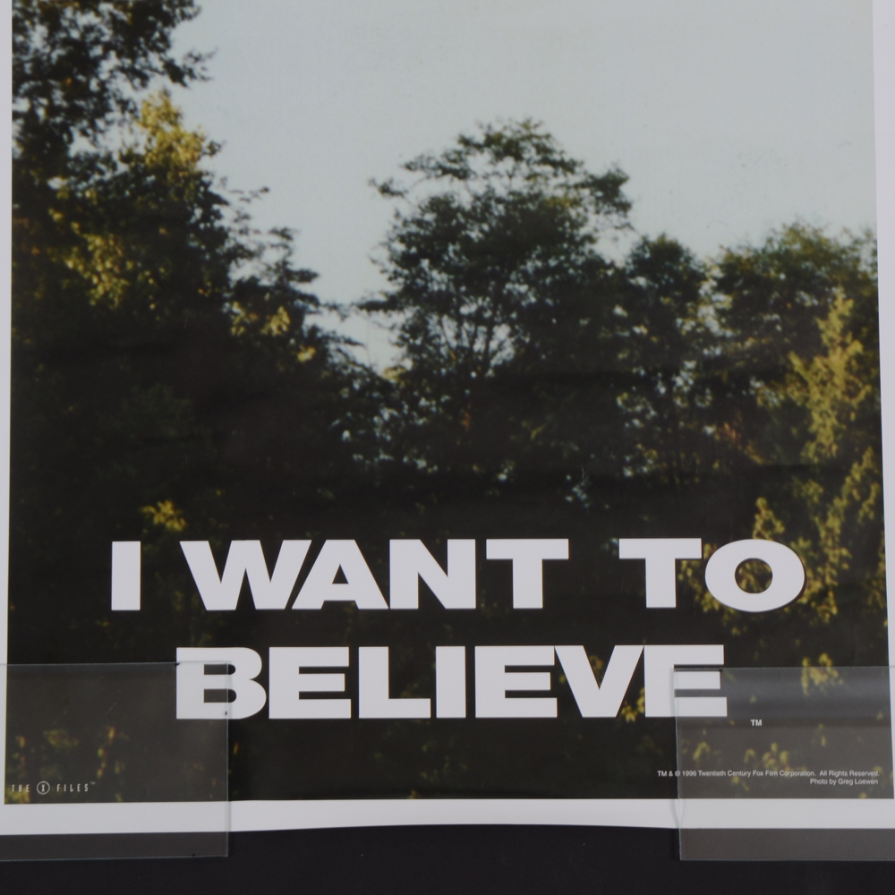 X-Files "I Want to Believe" UFO Poster