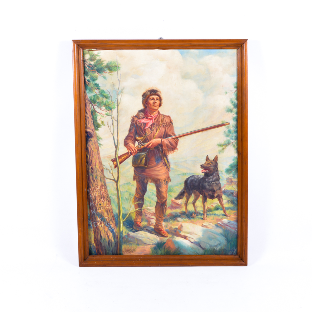 Peter V. Bianchi Signed Frontier Oil on Canvas