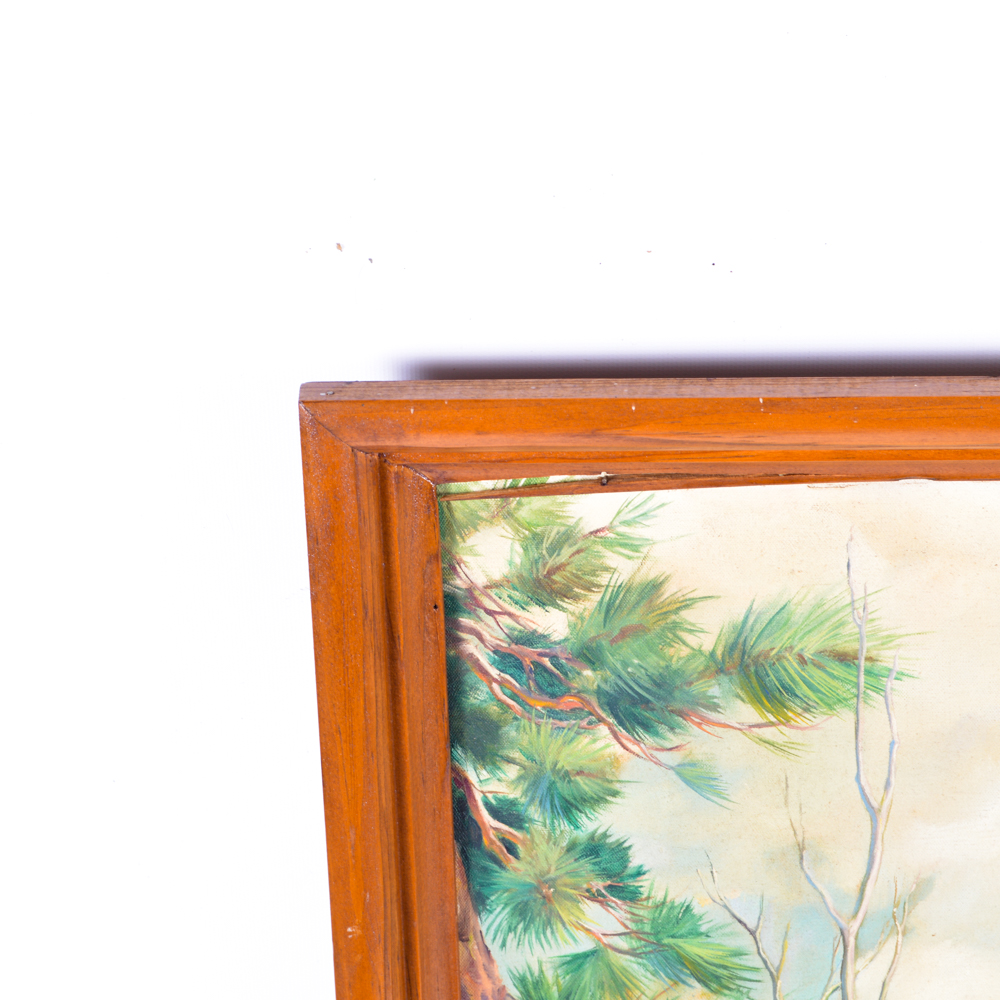 Peter V. Bianchi Signed Frontier Oil on Canvas