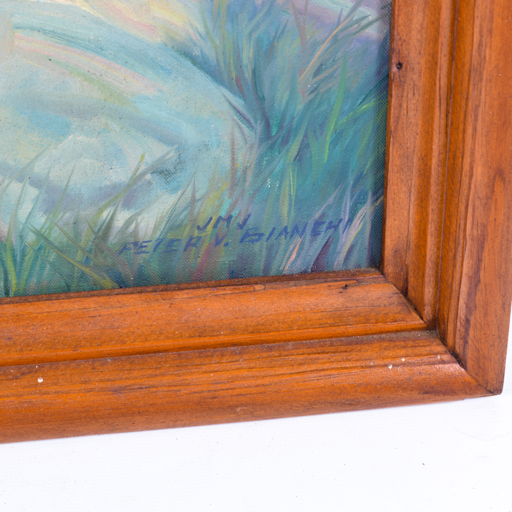 Peter V. Bianchi Signed Frontier Oil on Canvas