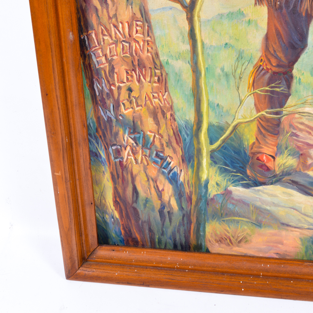 Peter V. Bianchi Signed Frontier Oil on Canvas