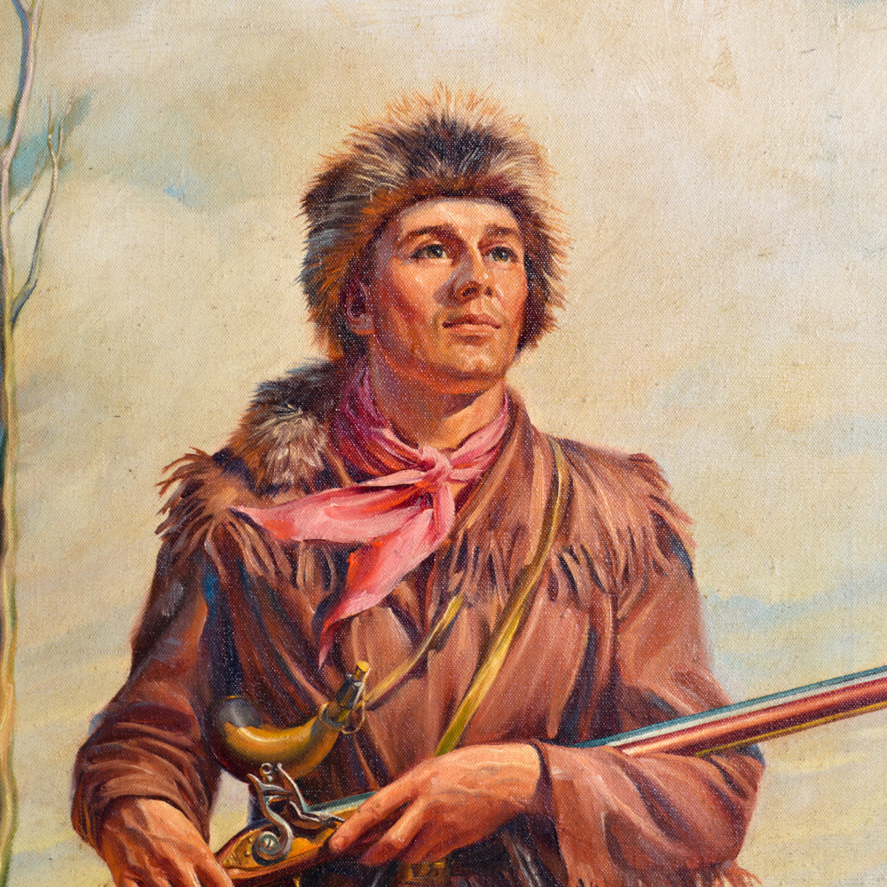 Peter V. Bianchi Signed Frontier Oil on Canvas