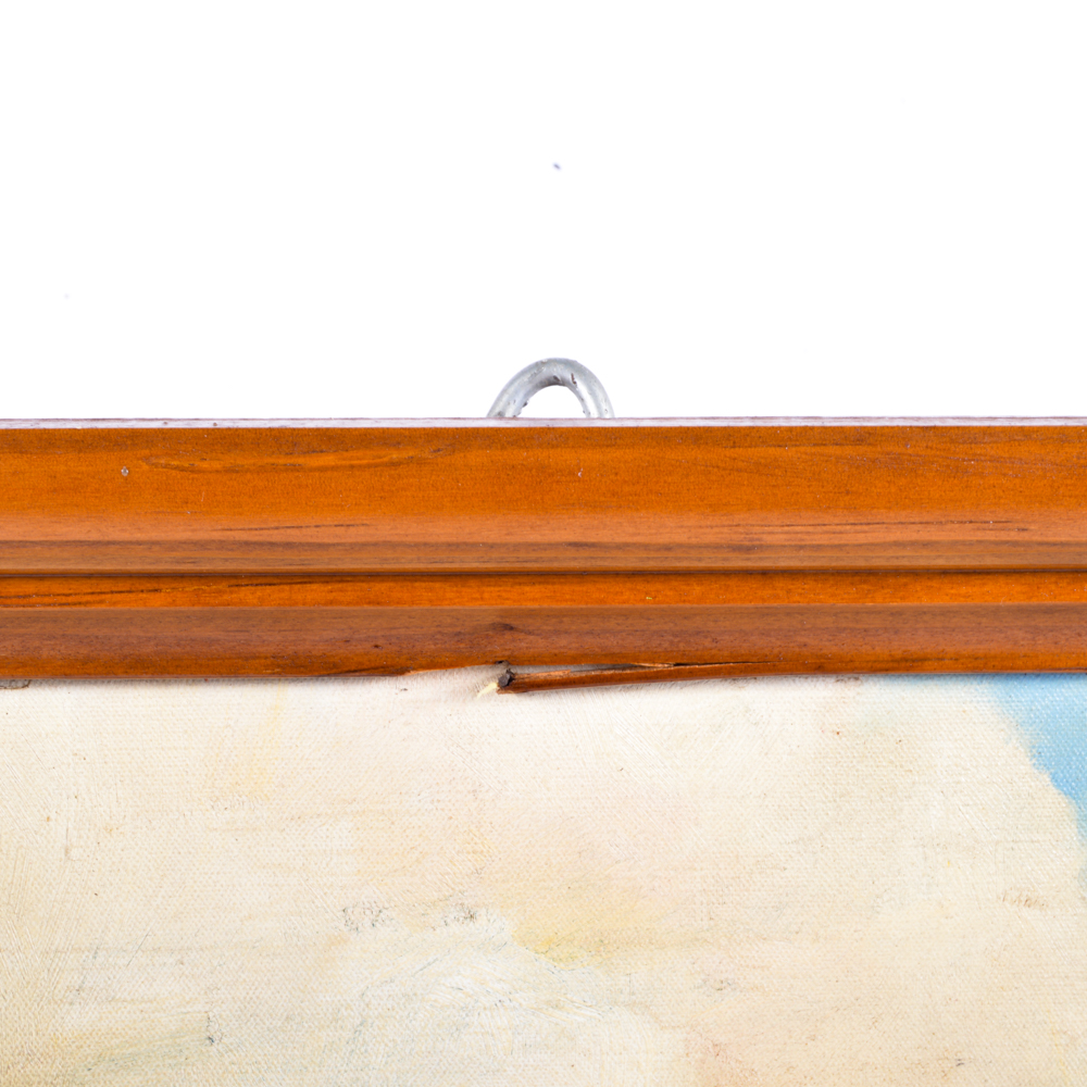 Peter V. Bianchi Signed Frontier Oil on Canvas