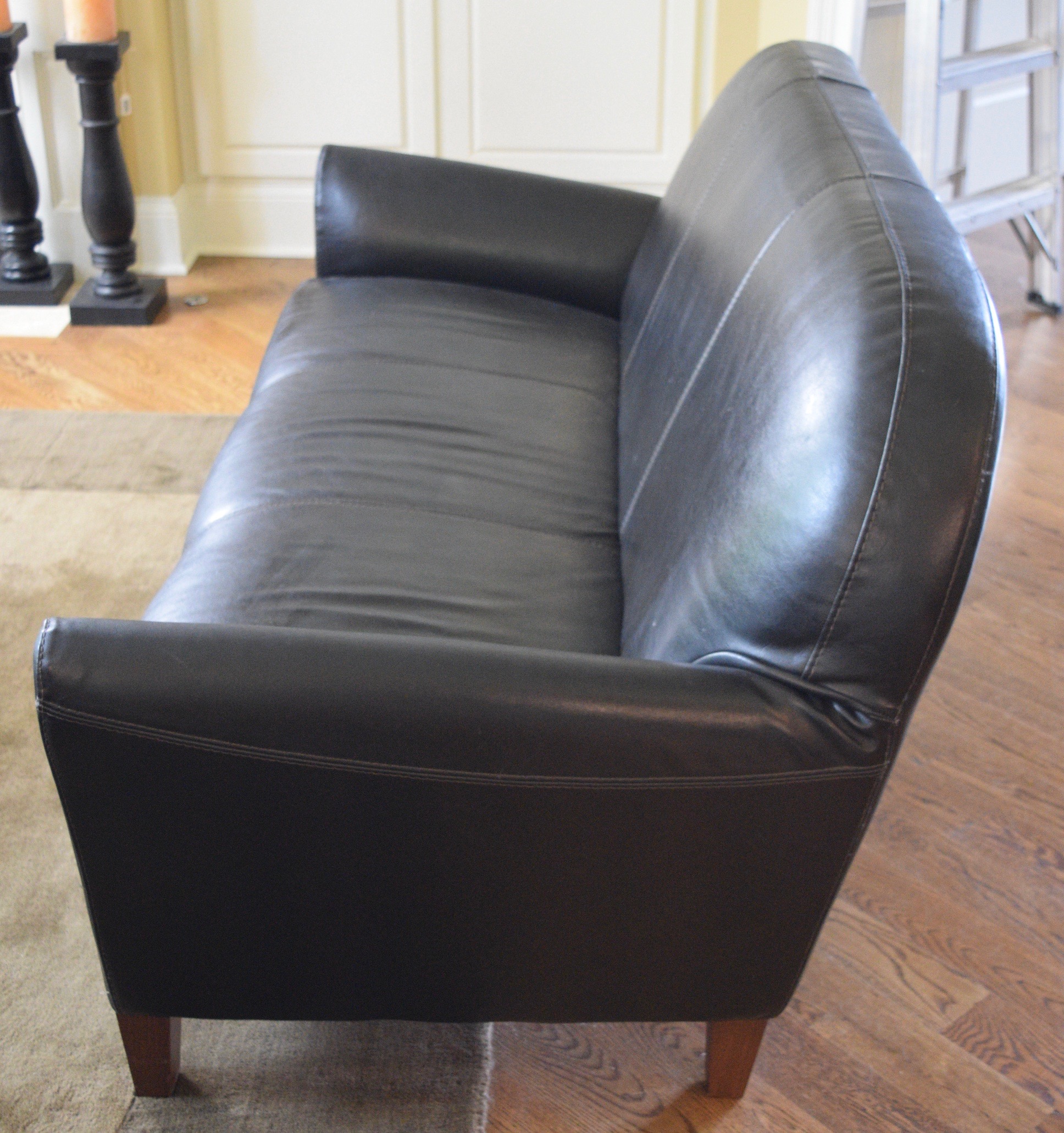 Calia Leather Loveseat Sofa