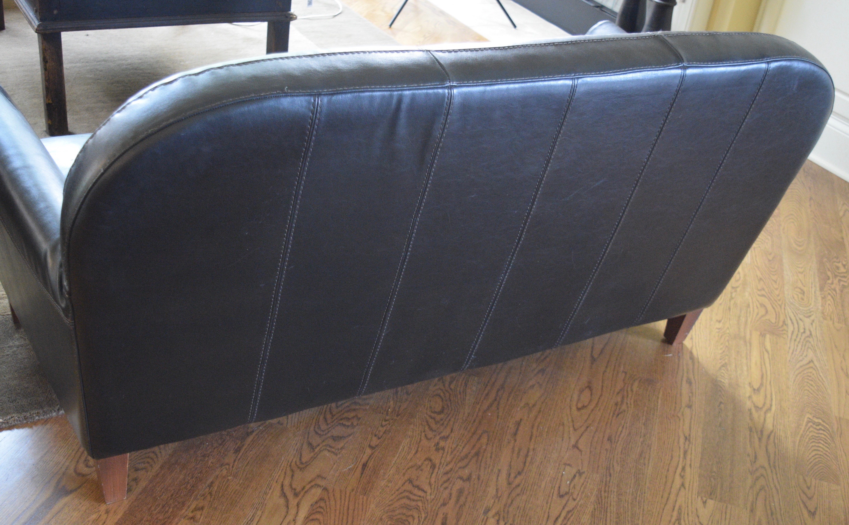 Calia Leather Loveseat Sofa