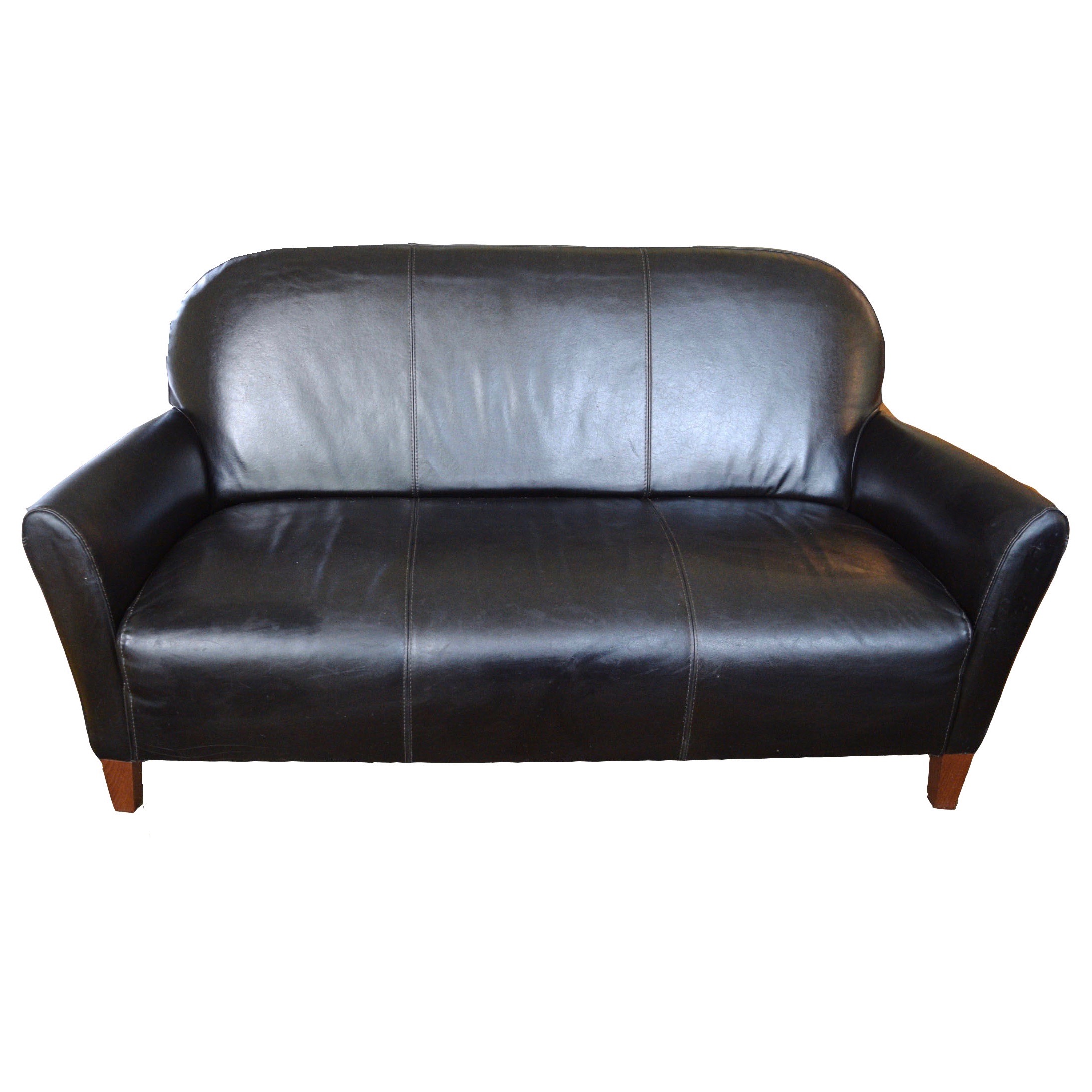 Calia Leather Loveseat Sofa