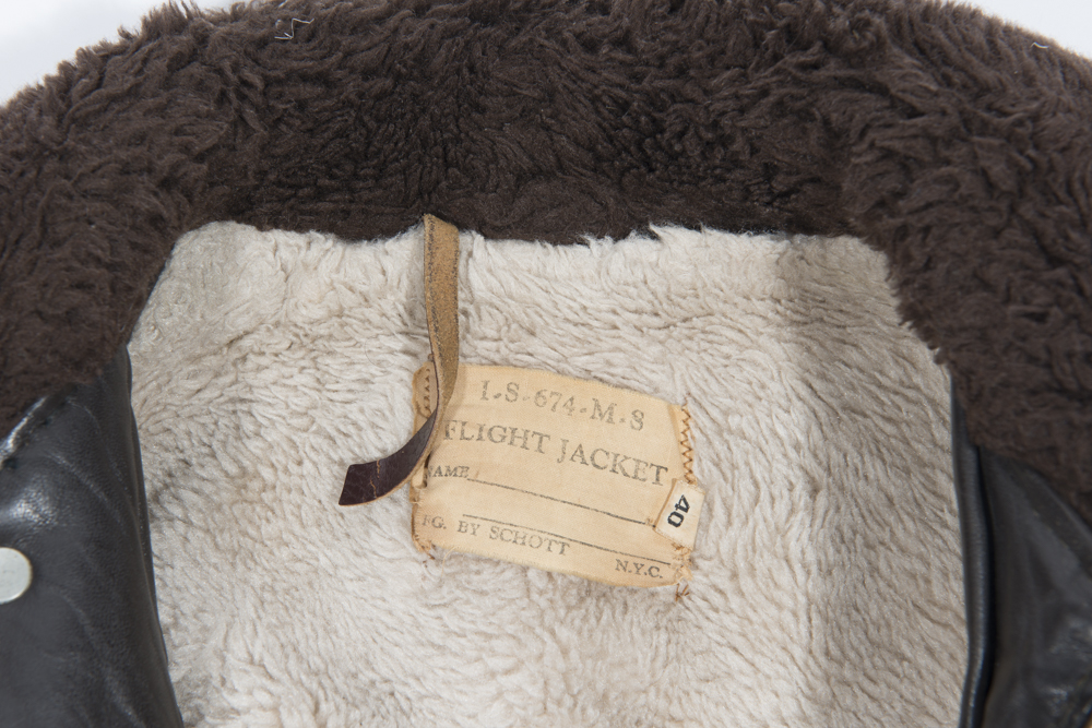 Vintage Schott "I-S-674-M-S" Leather Flight Jacket