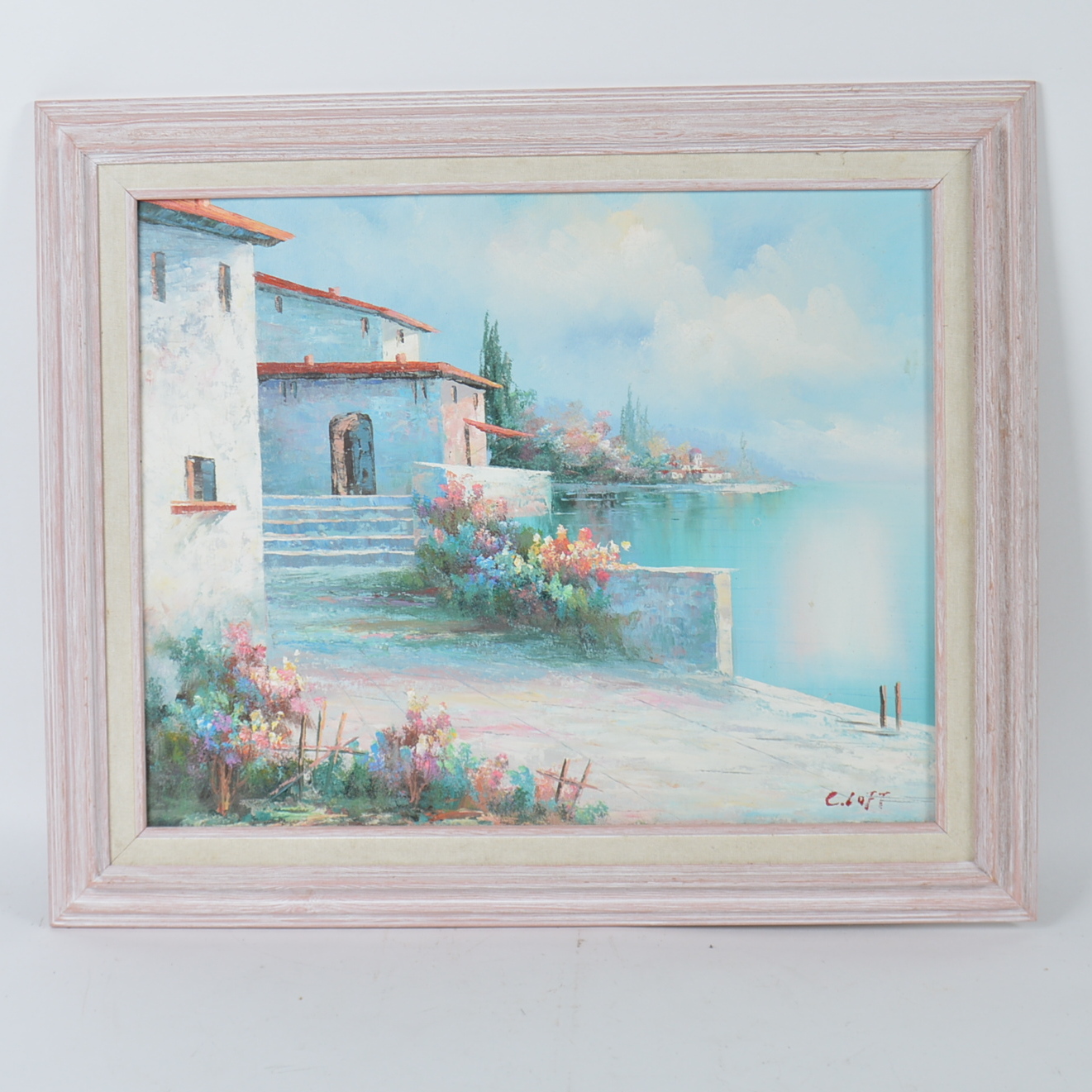 Mediterranean Landscape Painting by C. Loft Guild
