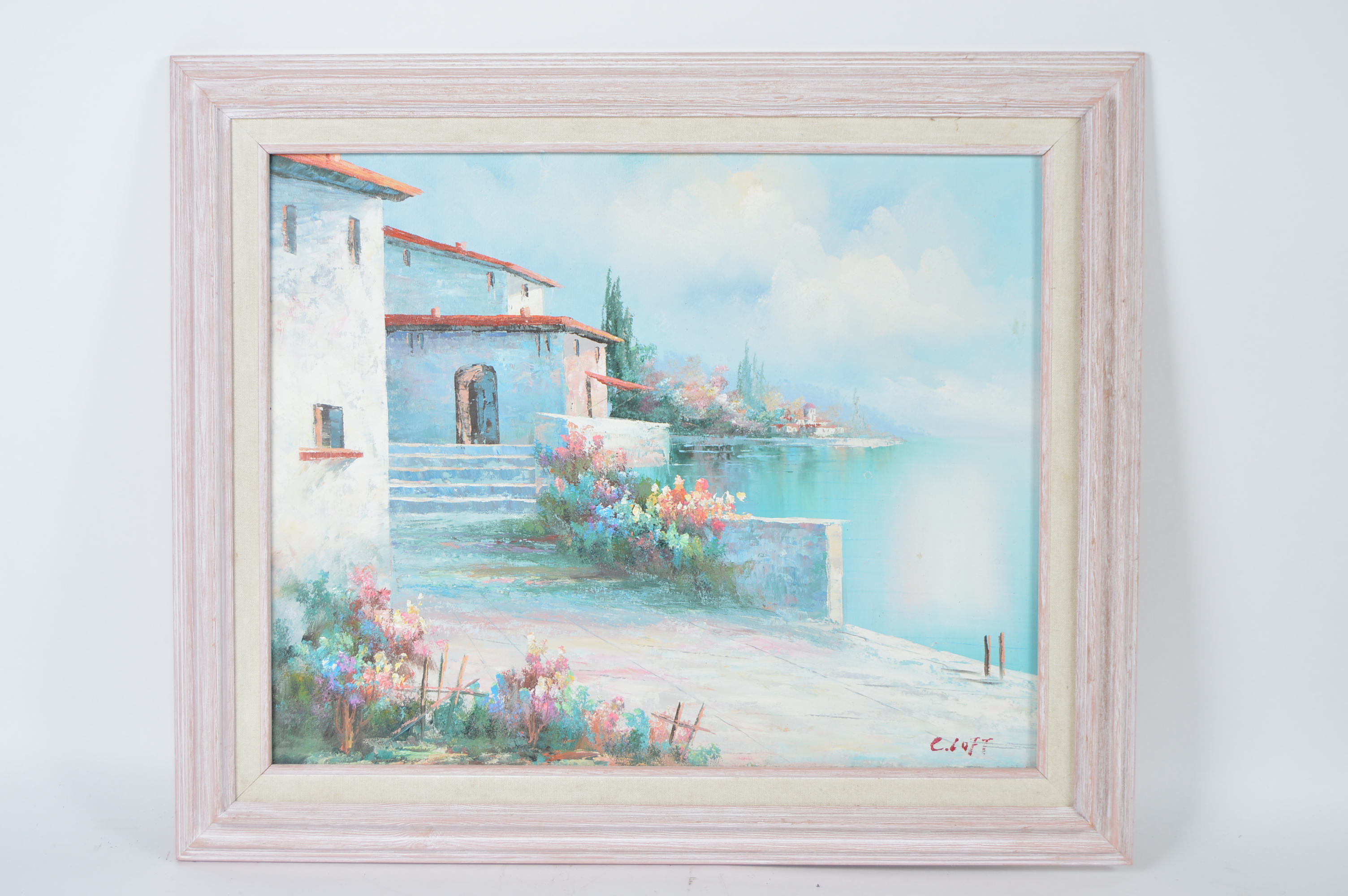 Mediterranean Landscape Painting by C. Loft Guild