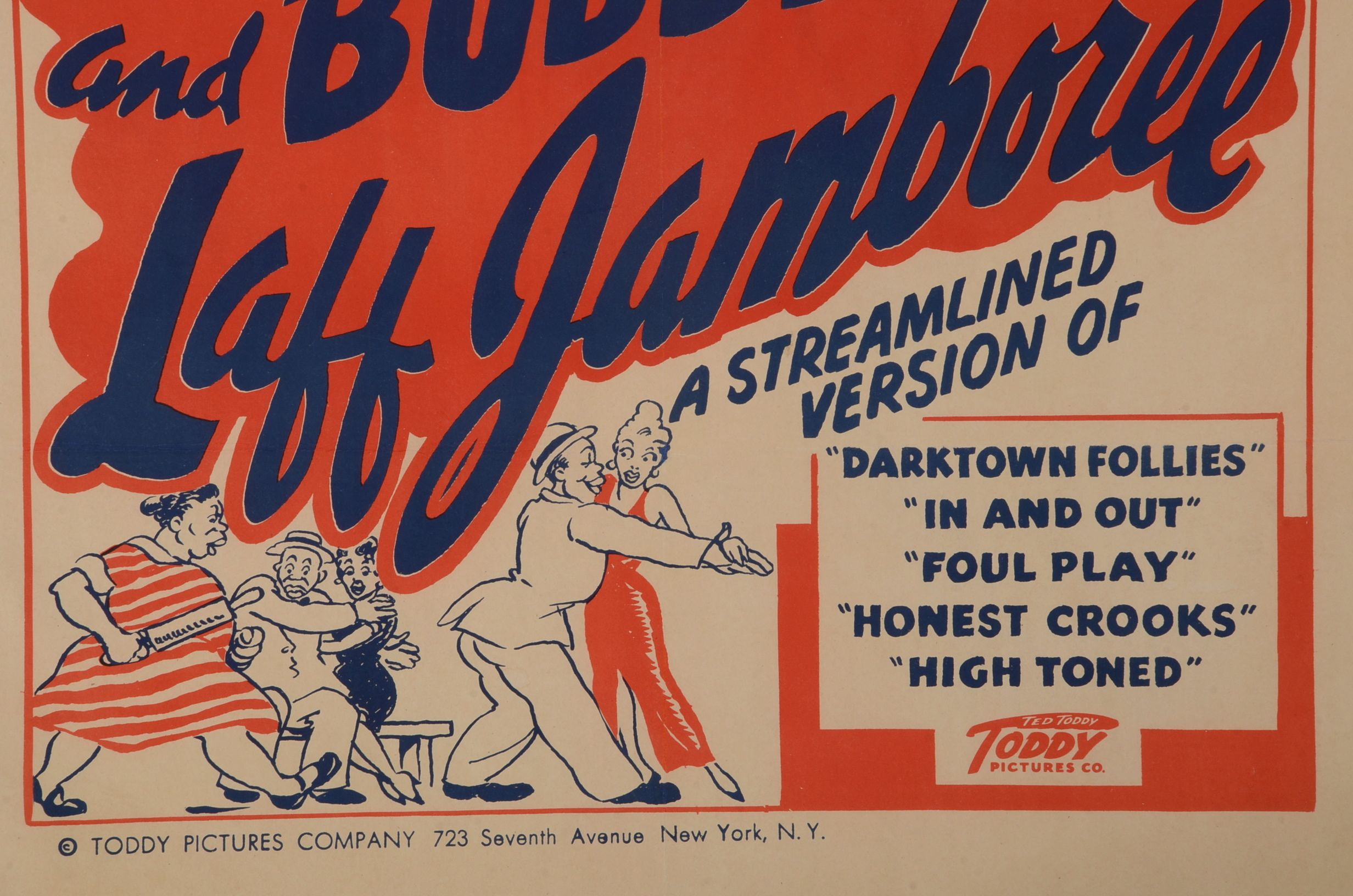 Vintage "Buck and Bubbles Laff Jamboree" Block Relief Poster