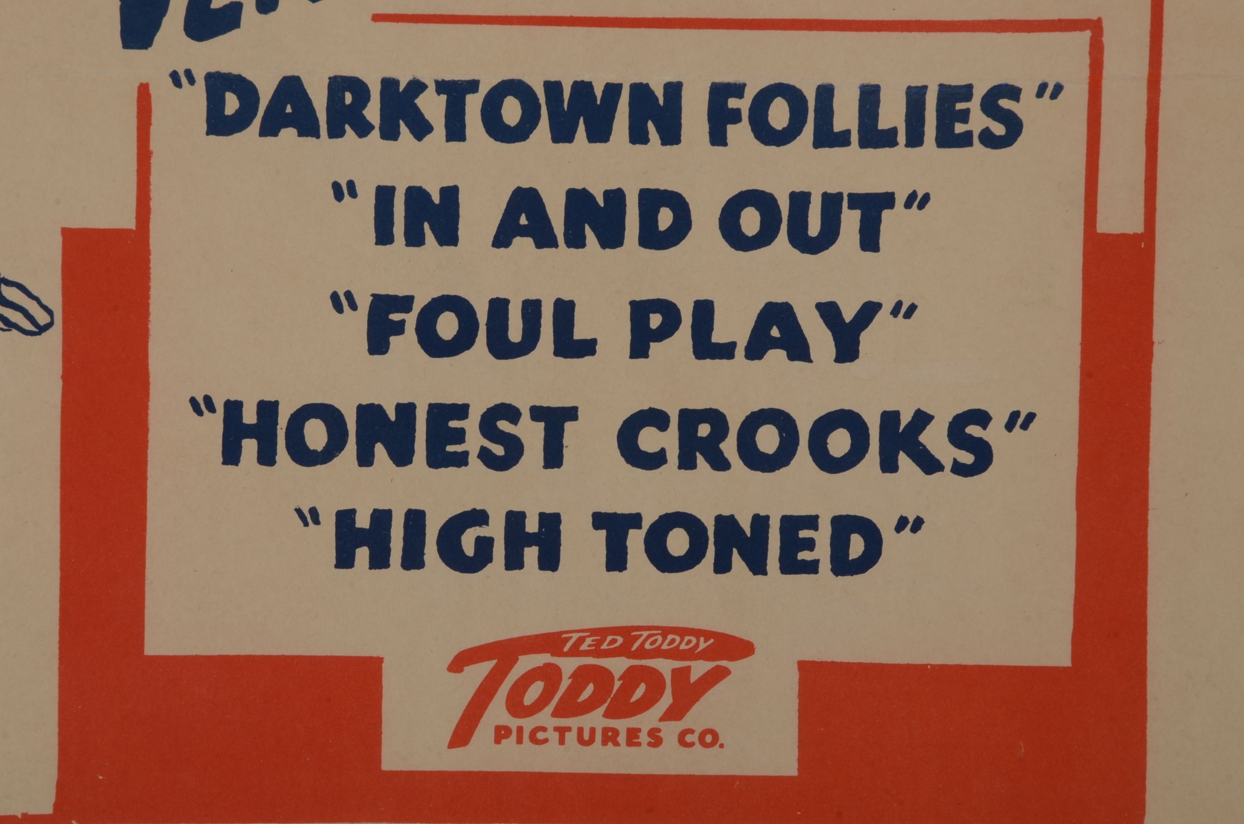 Vintage "Buck and Bubbles Laff Jamboree" Block Relief Poster