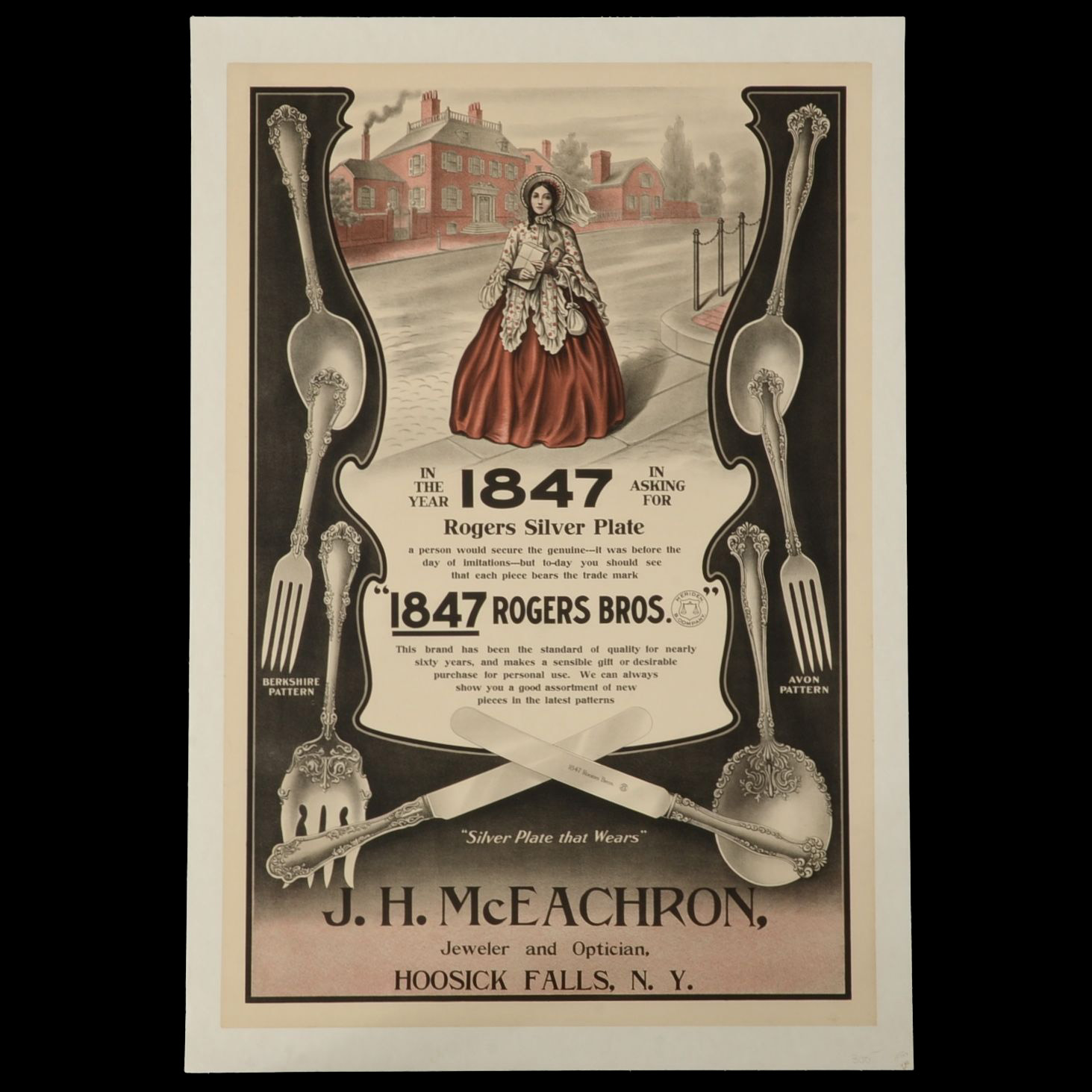Vintage Rogers Silver Plate Promotional Poster