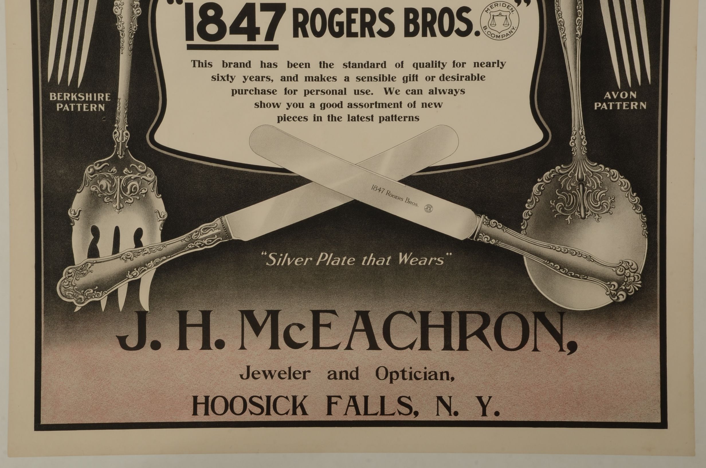 Vintage Rogers Silver Plate Promotional Poster