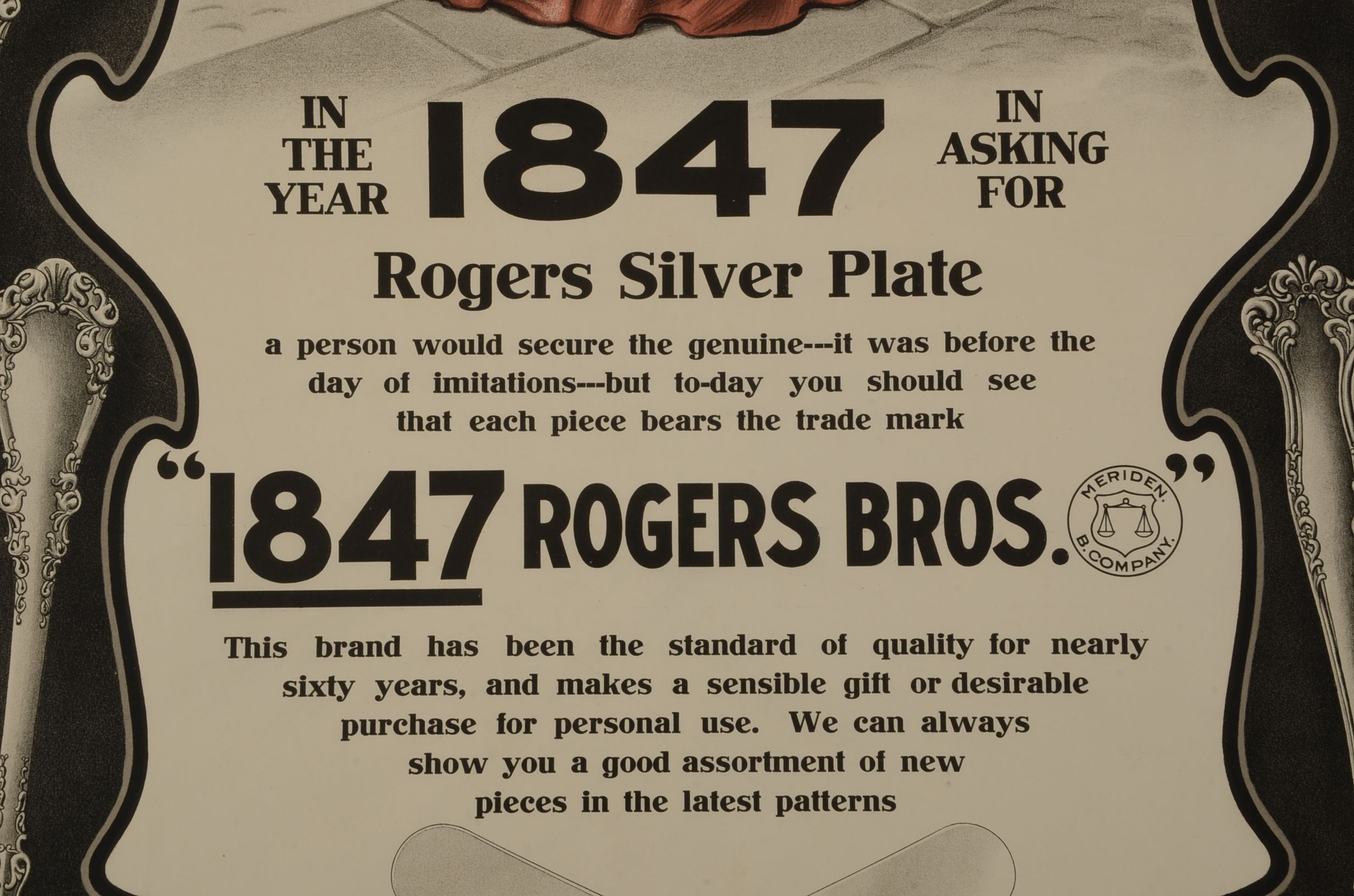 Vintage Rogers Silver Plate Promotional Poster